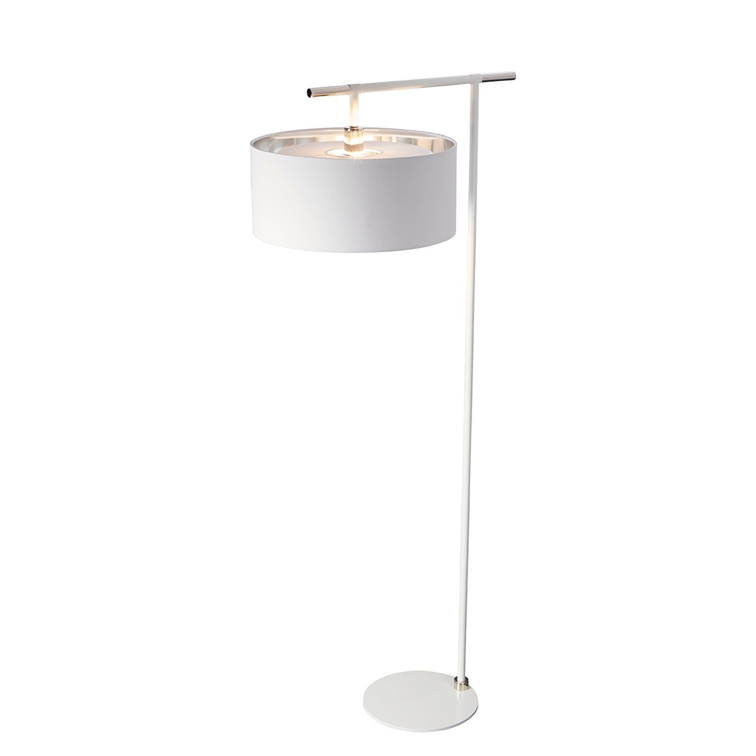 Salon Lampadaire Blanc Argent Loft 162cm