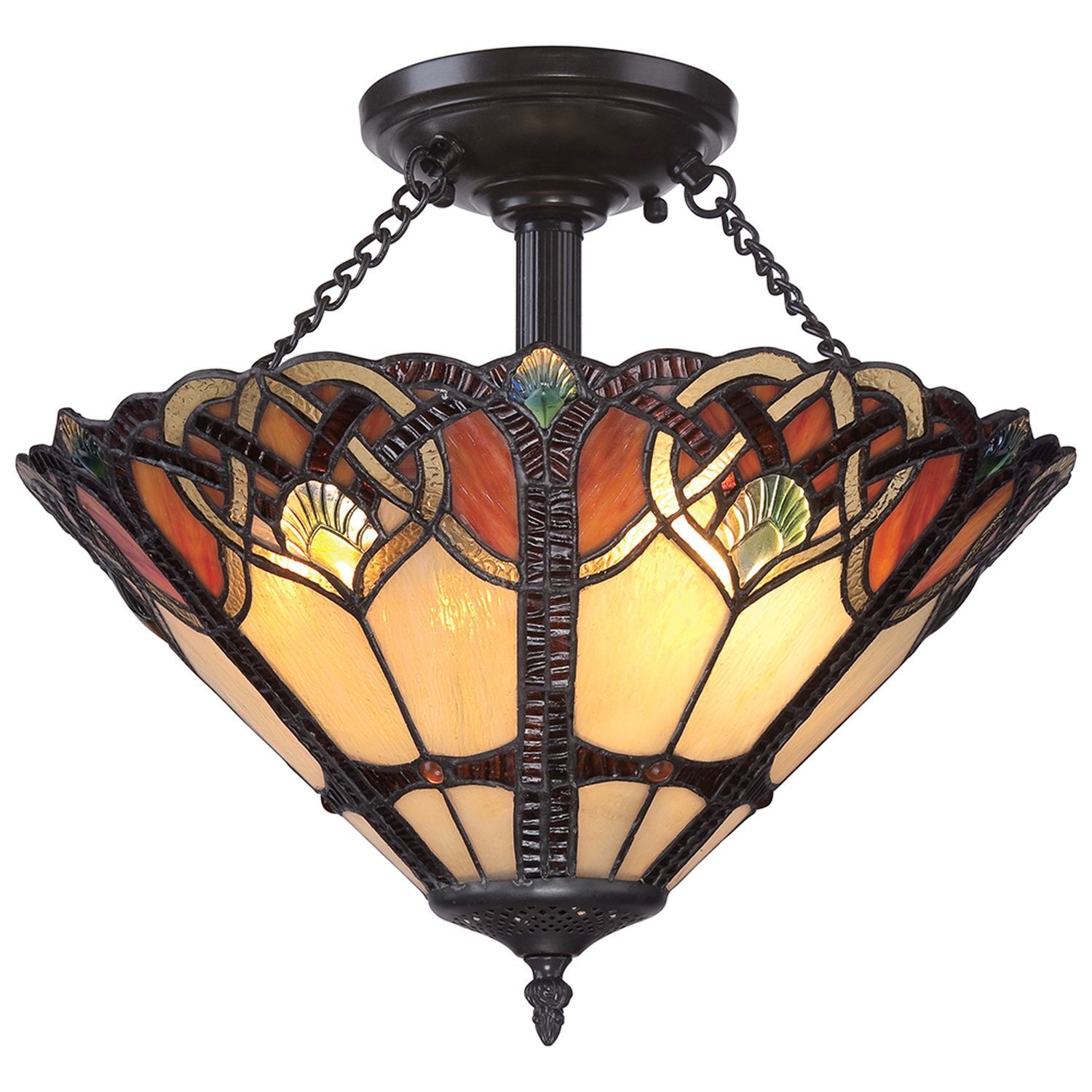 Lampe Tiffany Couloir Salon Verre coloré Premium