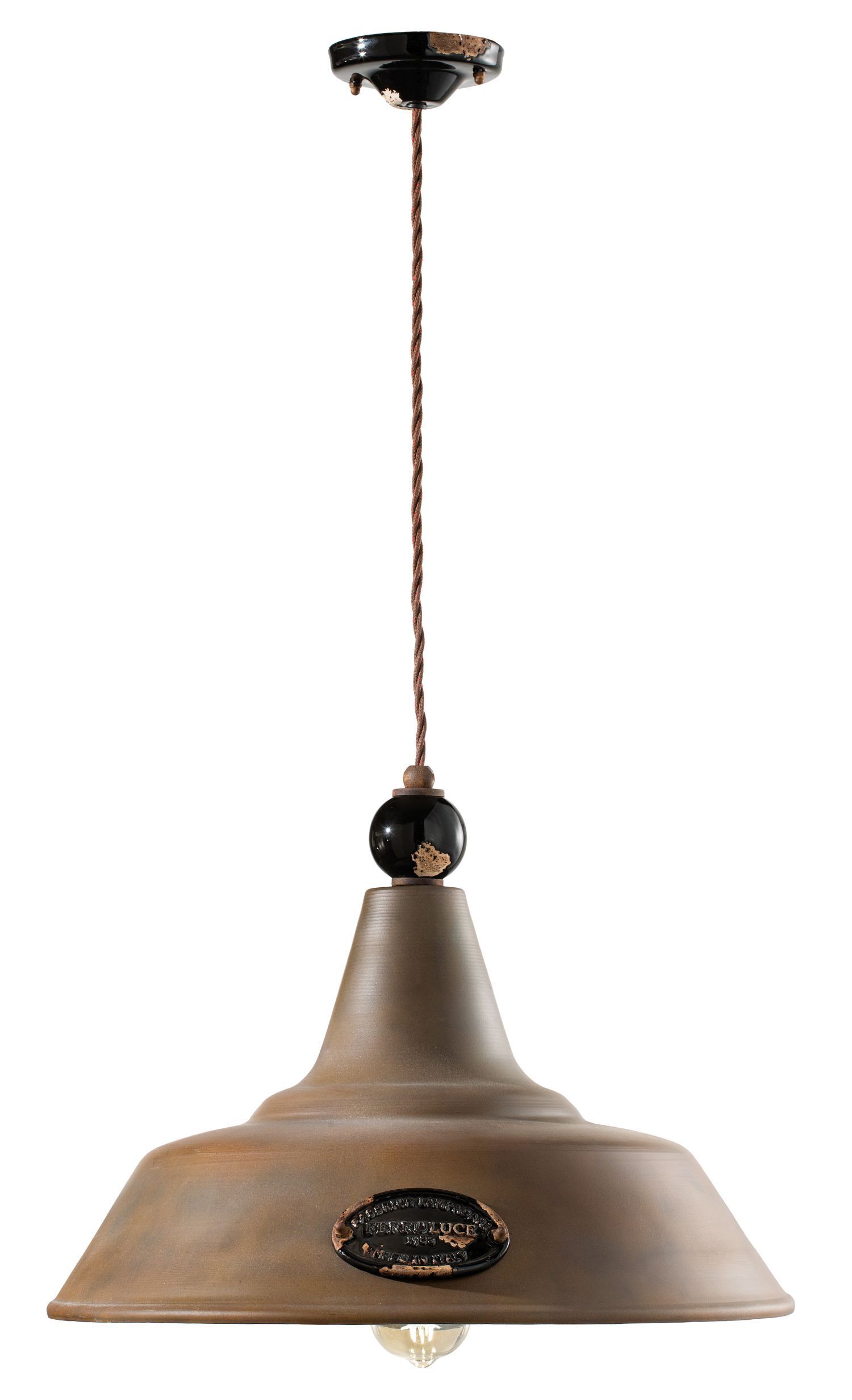 Lampe à suspendre métal E27 ronde D : 45 cm H : max. 155 cm