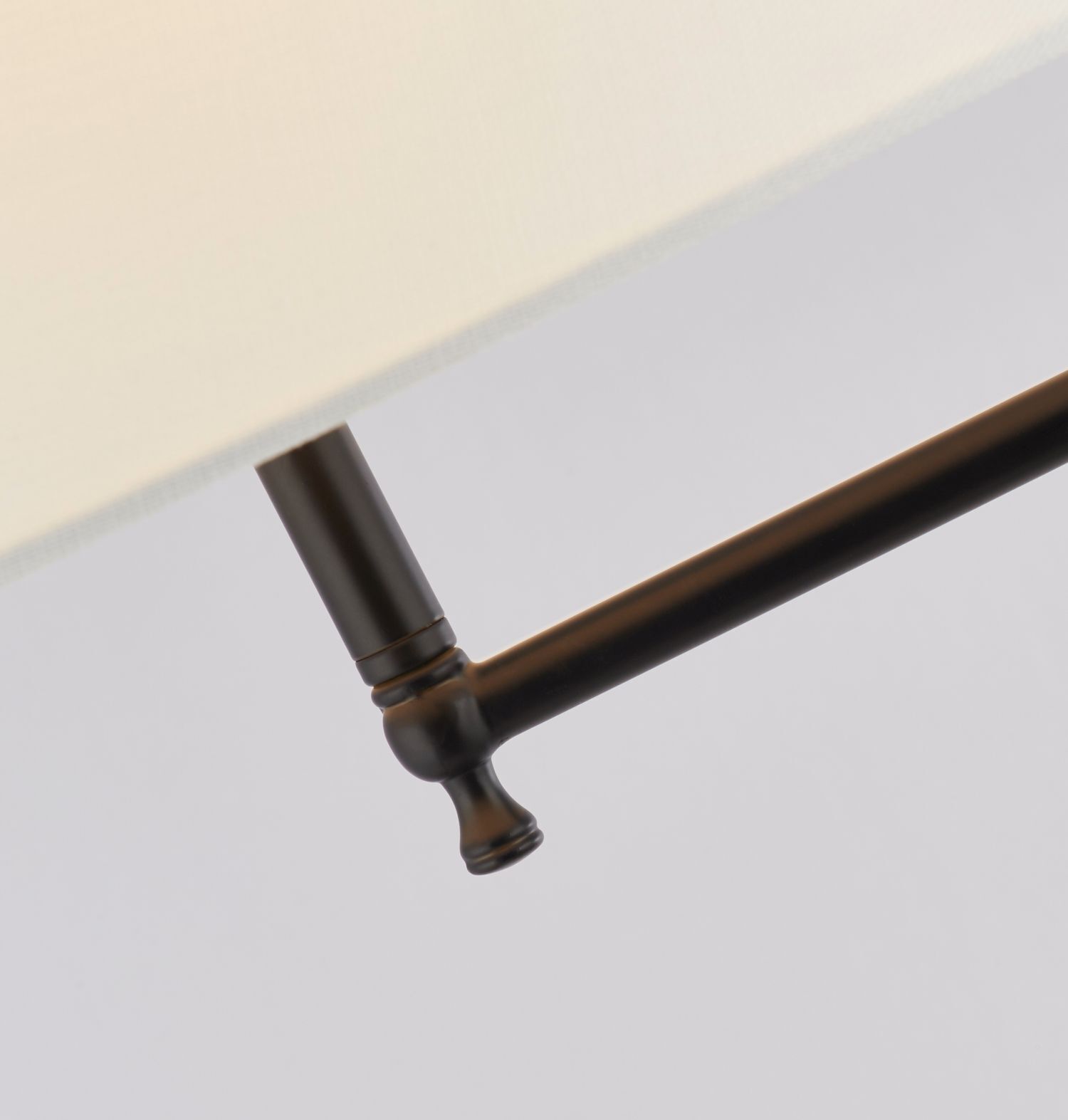 Lampadaire réglable 140-158 cm Tissu Métal Rustique E27