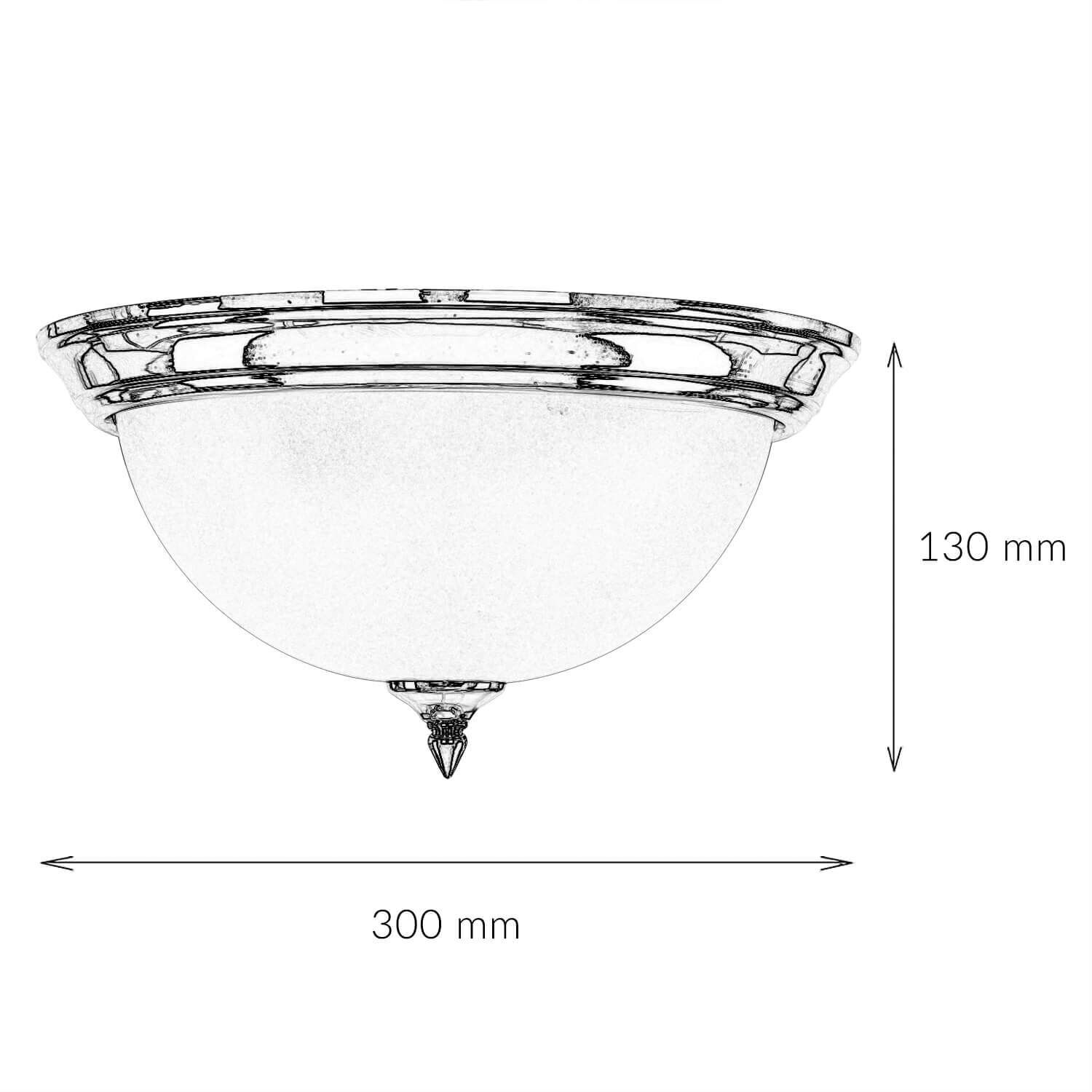Plafonnier Antique en laiton Crème Salon
