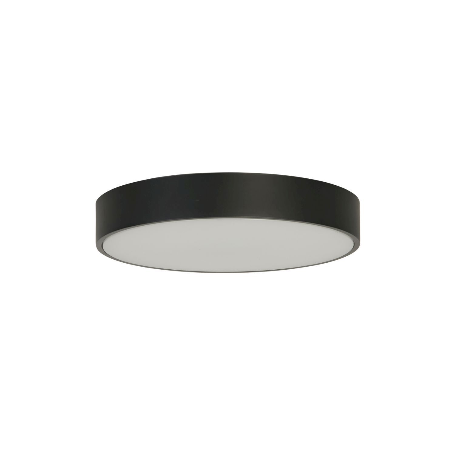 Plafonnier rond à LED noir métal L:25 cm 3000 K