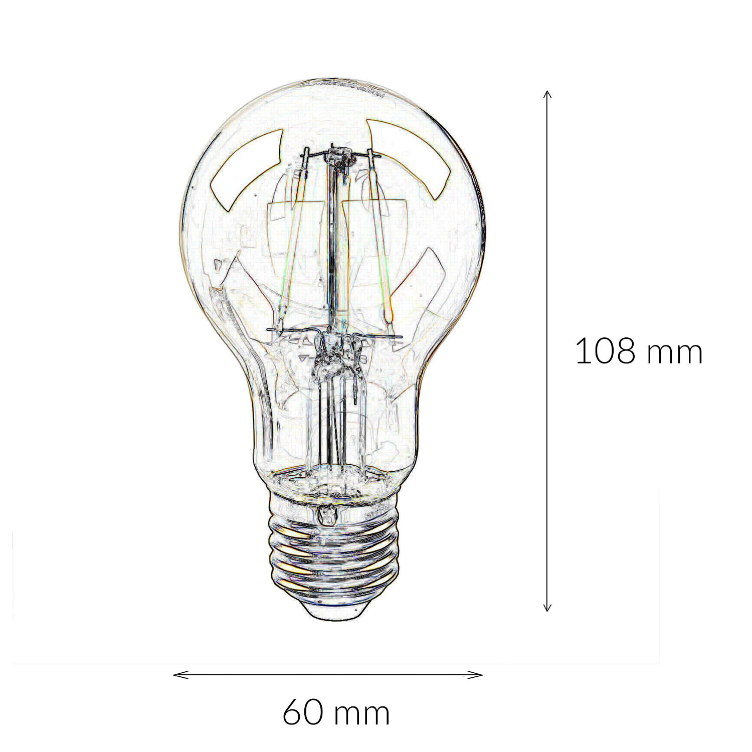 Ampoule LED Edison douille E27 filament - LM106