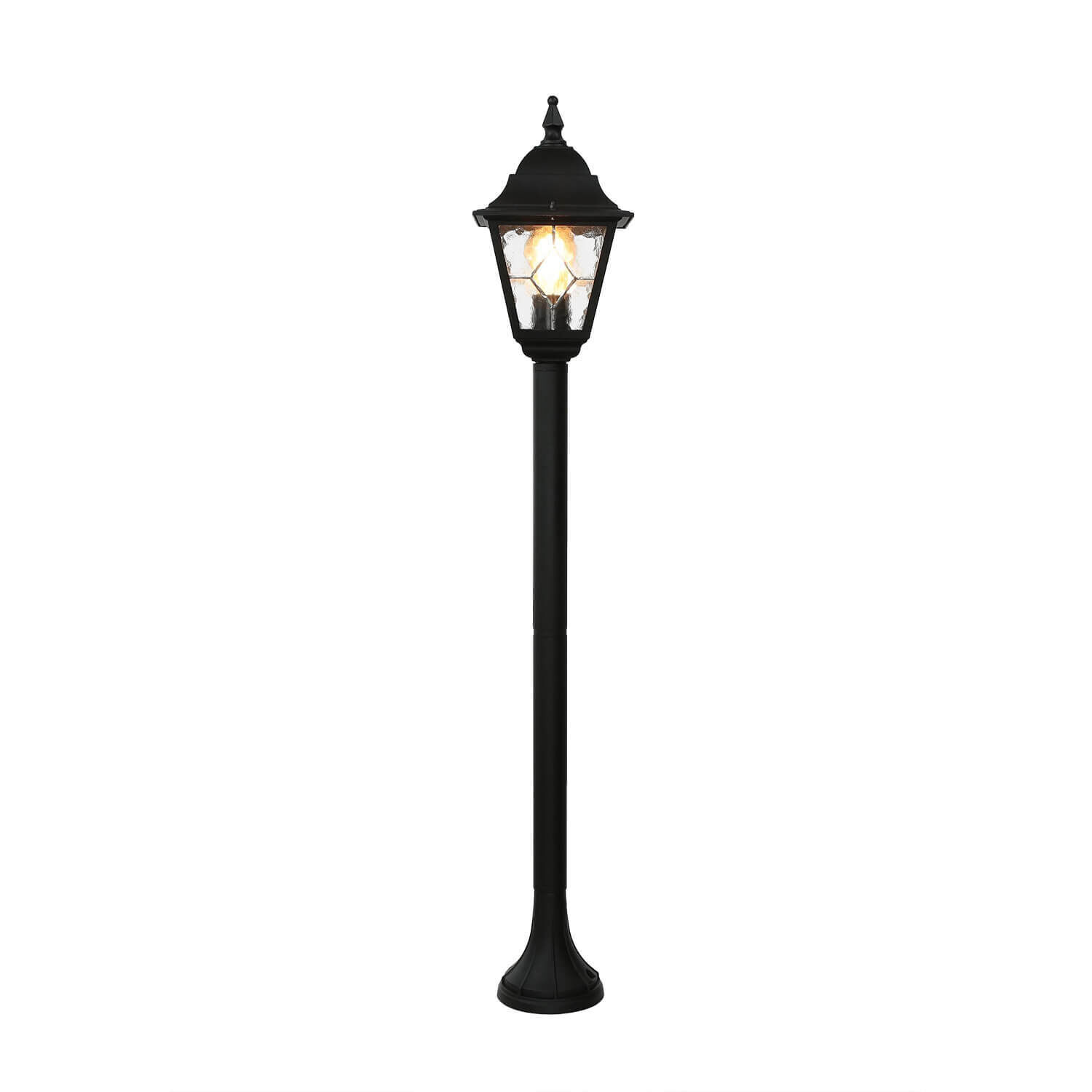 Straßenlaterne, Gartenlampe, Standleuchte, Schwarz, Glühbirne