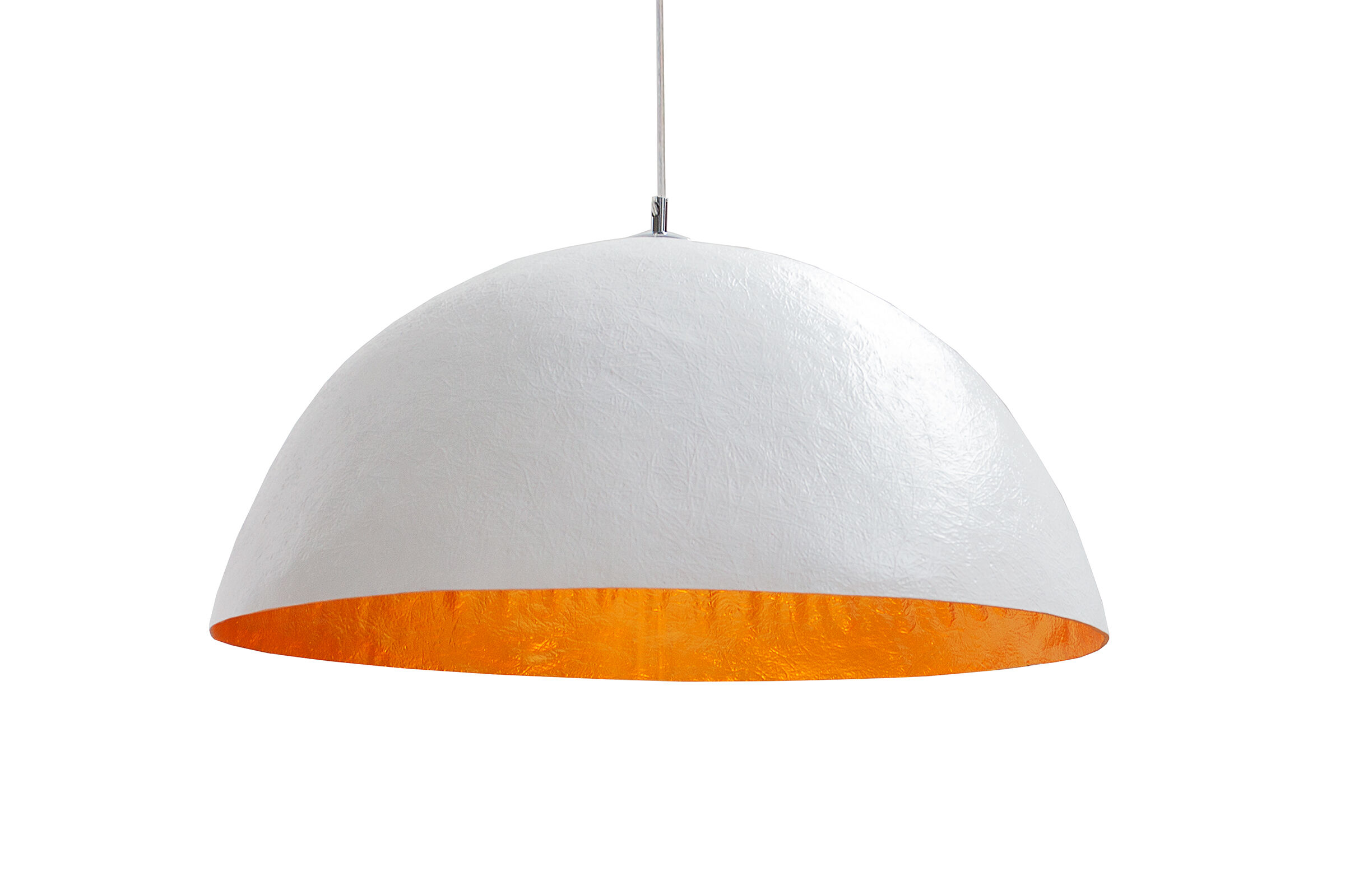 Suspension ronde Ø70cm Design moderne blanc or