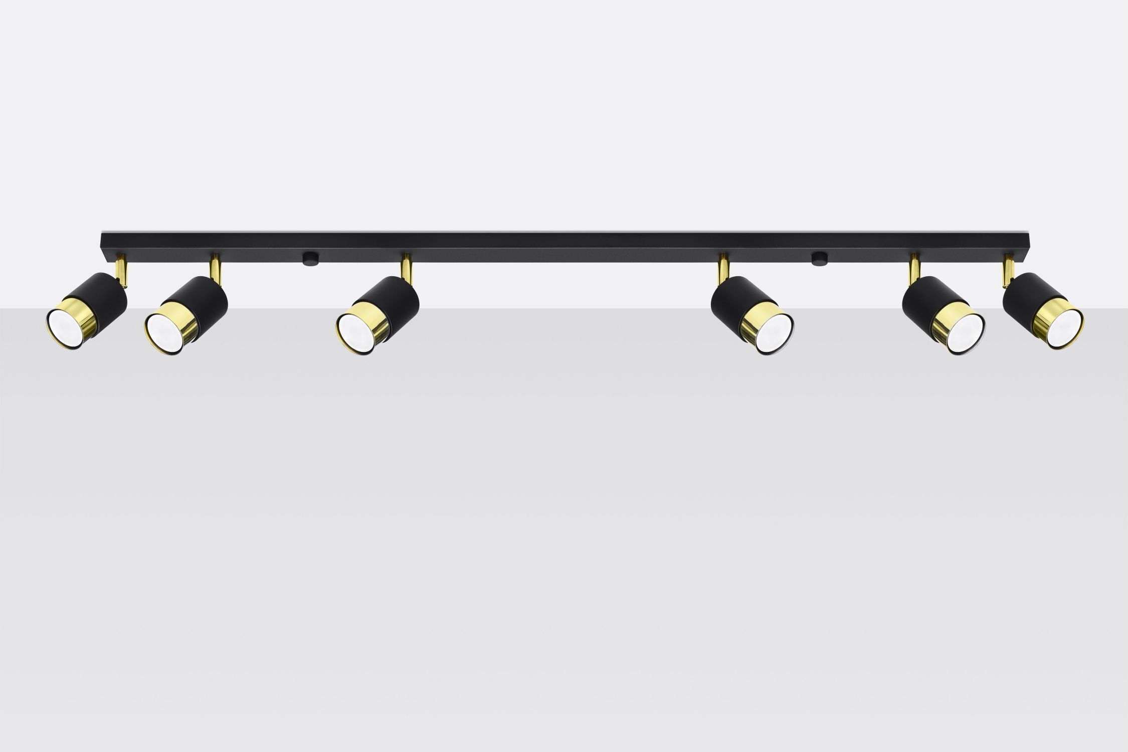 Projecteur de plafond métal noir or 117 cm de long HAMIDE