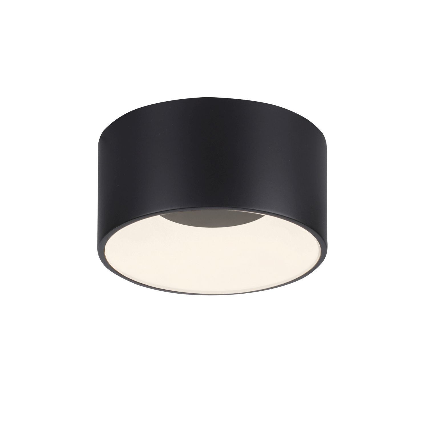 Lampe de plafonnier ronde LED noire Ø16 cm 1500 lm dimmable
