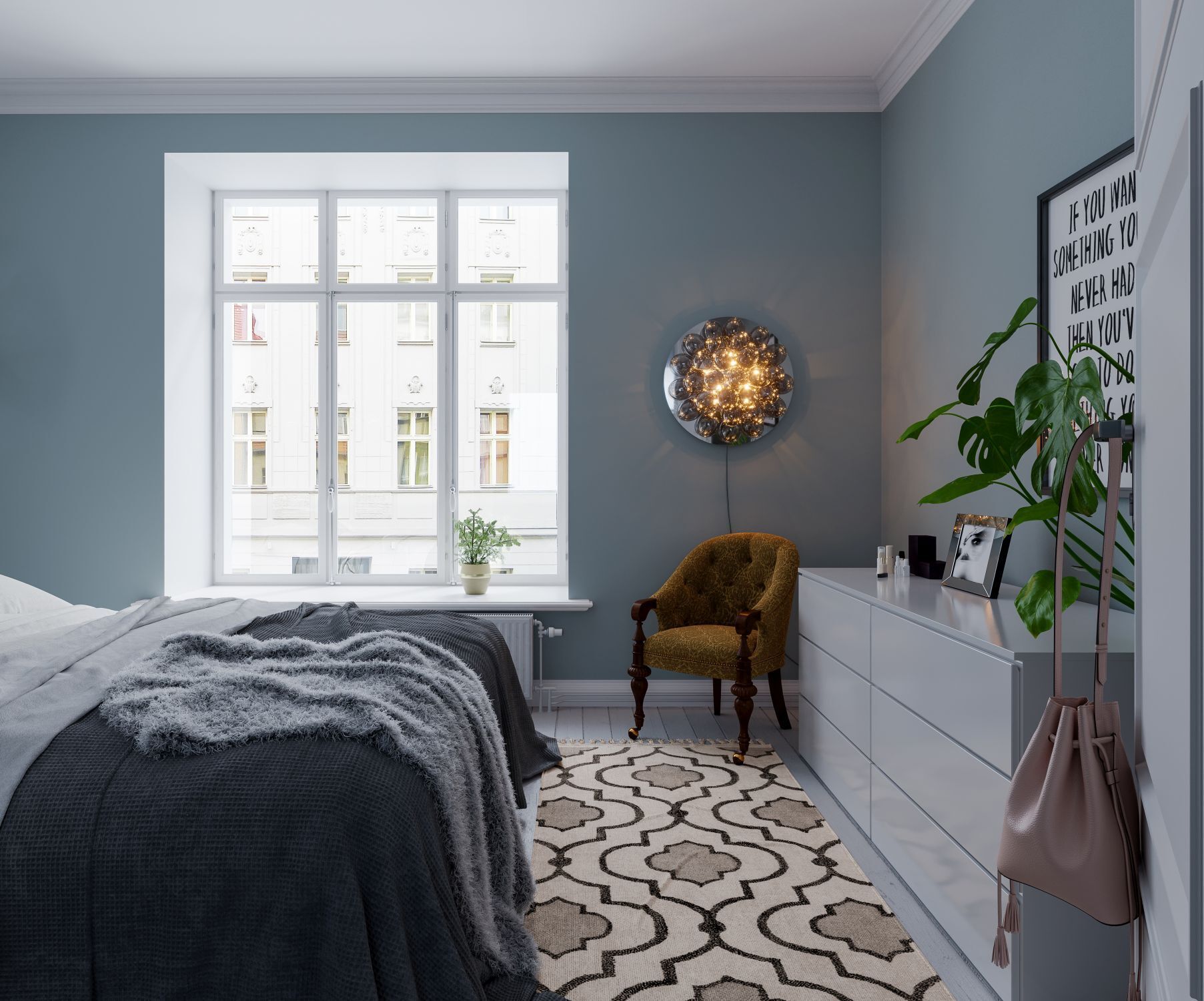 Dekoration für Zuhause, Drinnen, Innenarchitektur, Teppich, Schlafzimmer