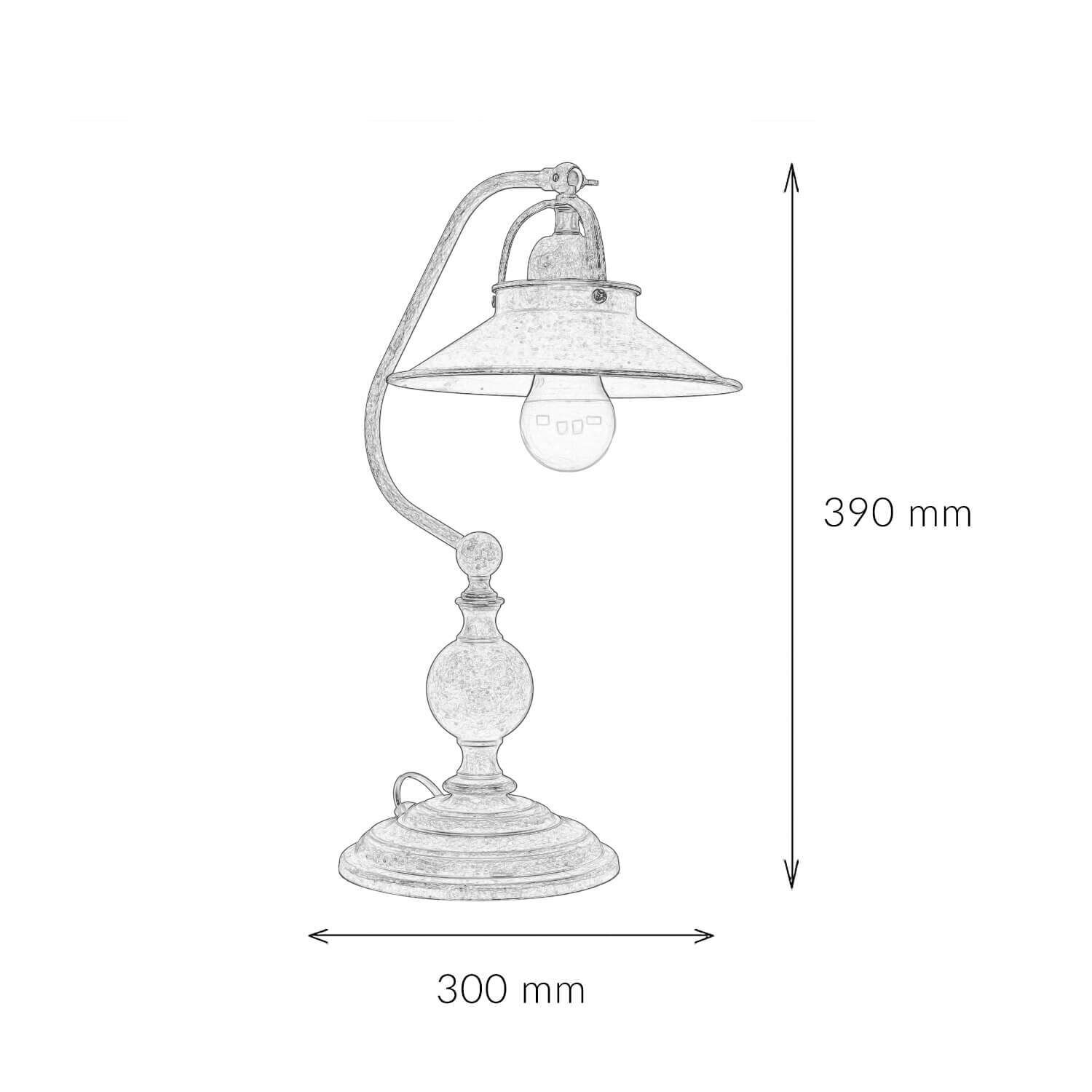 Rustikale Tischleuchte Country Premium Lampe, Lampenschirm, Tischlampe