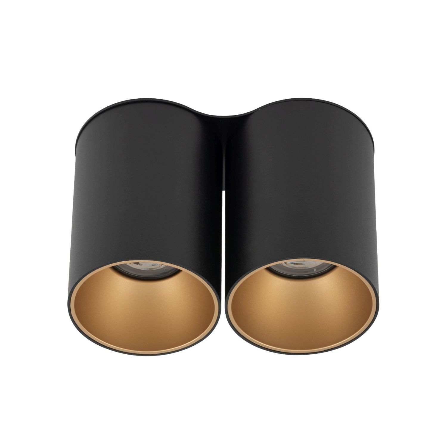 Wanddecke, Zwei-Licht, Wandleuchte, Schwarz-Gold, Deckeneinbau?