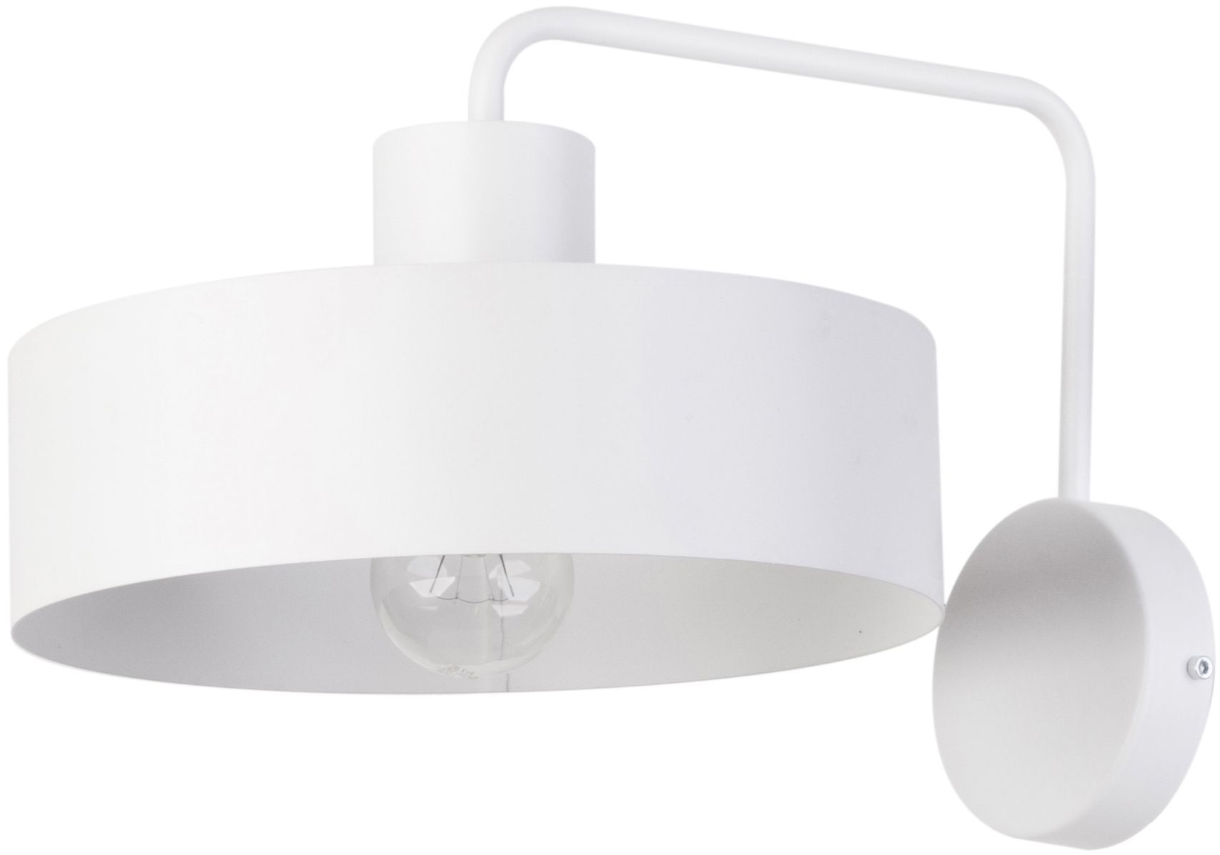 Applique murale rétro Blanc Métal voyant E27 décoratif