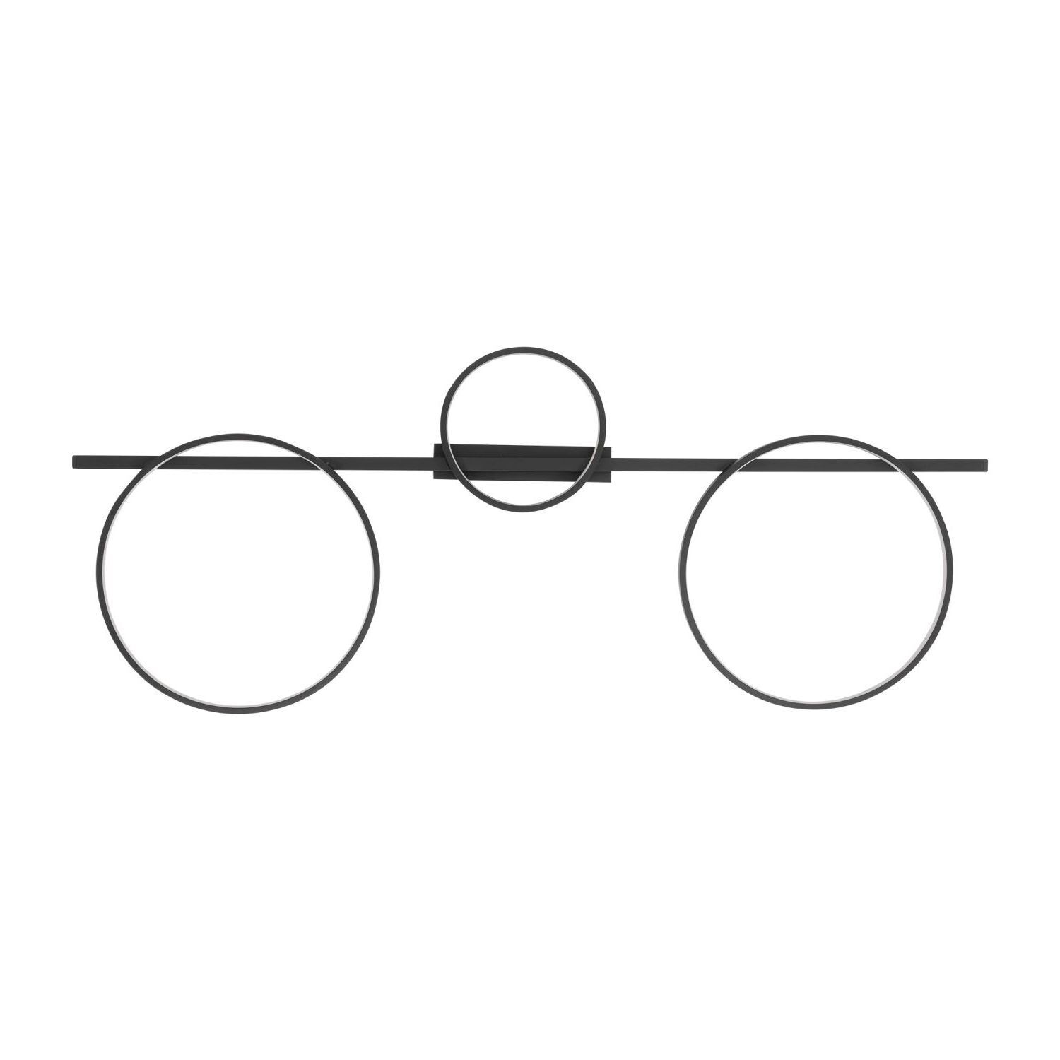 Plafonnier LED noir 100 cm de long 4000 K 1200 lm Plafonnier LED noir 100 cm de long 4000 K 1200 lm