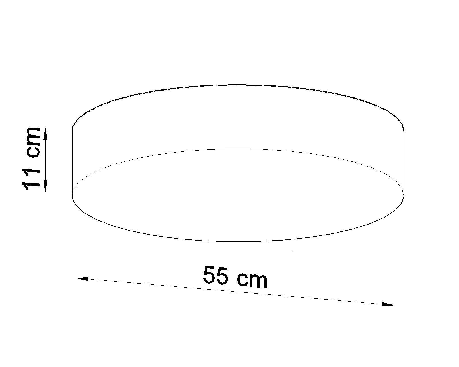 Plafonnier rond plat Ø 55 cm faible éblouissement 4x E27 noir