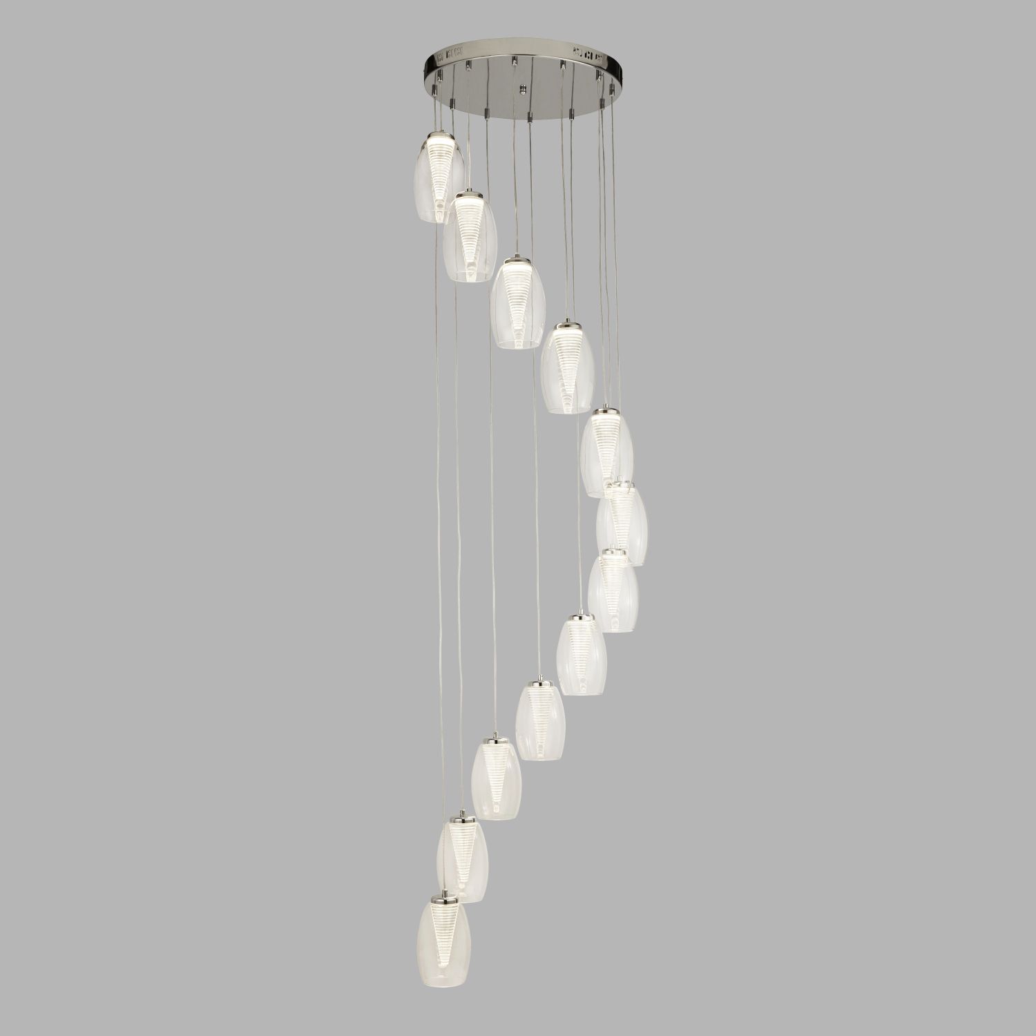 Suspension LED Ø 52 cm H : max. 2 m réglable 12 flammes