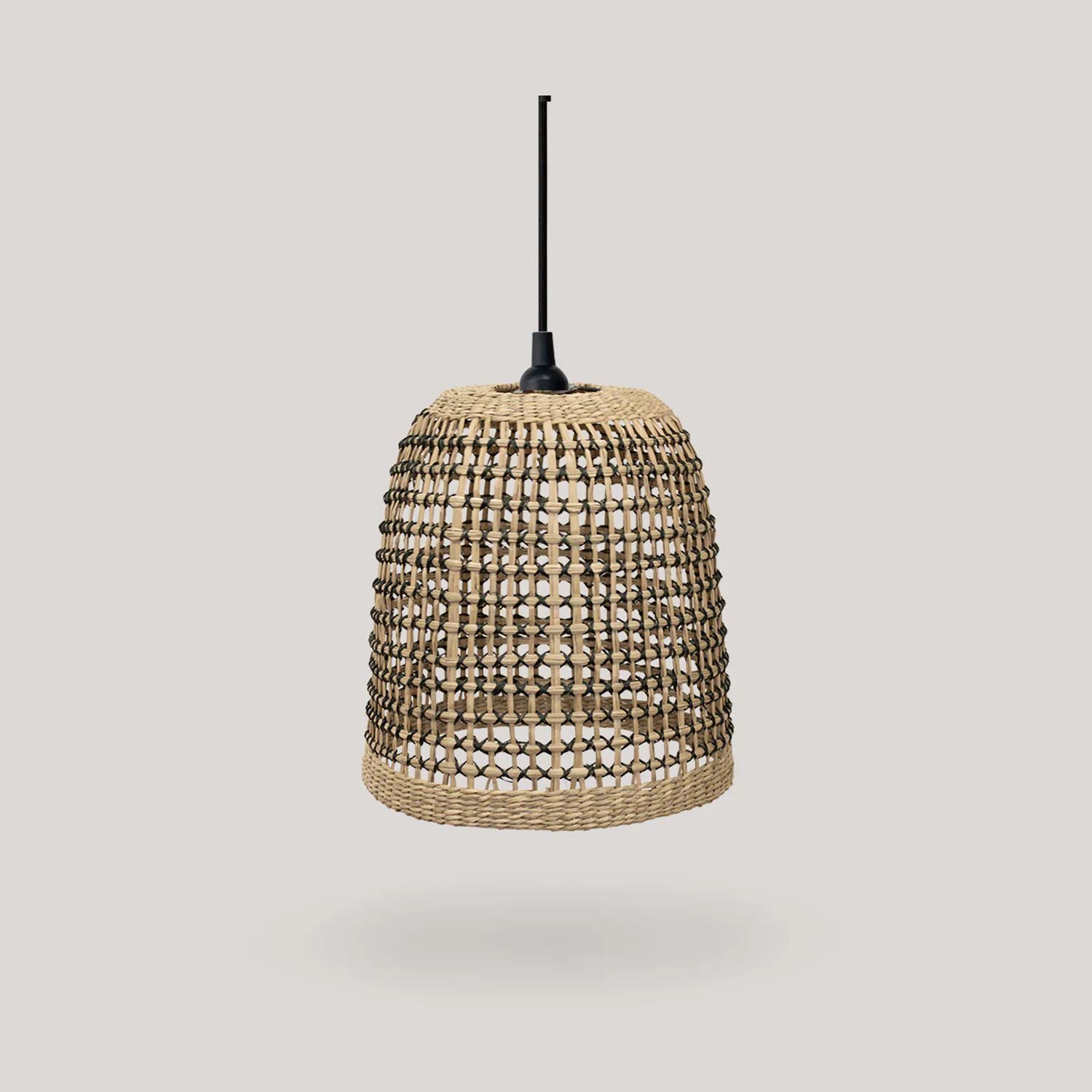 Suspension extérieure jonc de mer E27 IP44 Ø 33 cm Naturel Boho