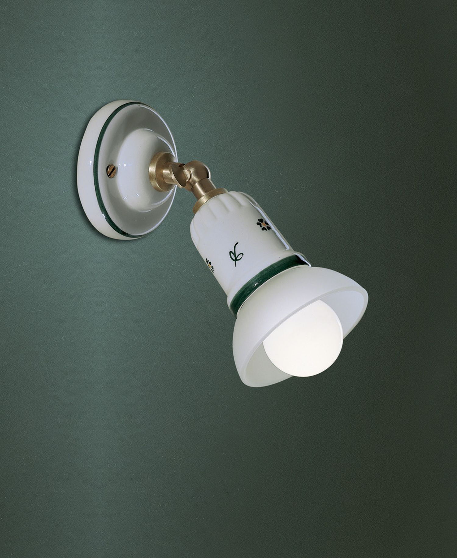 Wandspot Metall Keramik E14 verstellbar Landhaus DILICA Drinnen, Zimmer, Duscharmatur, Leuchte, Lampe