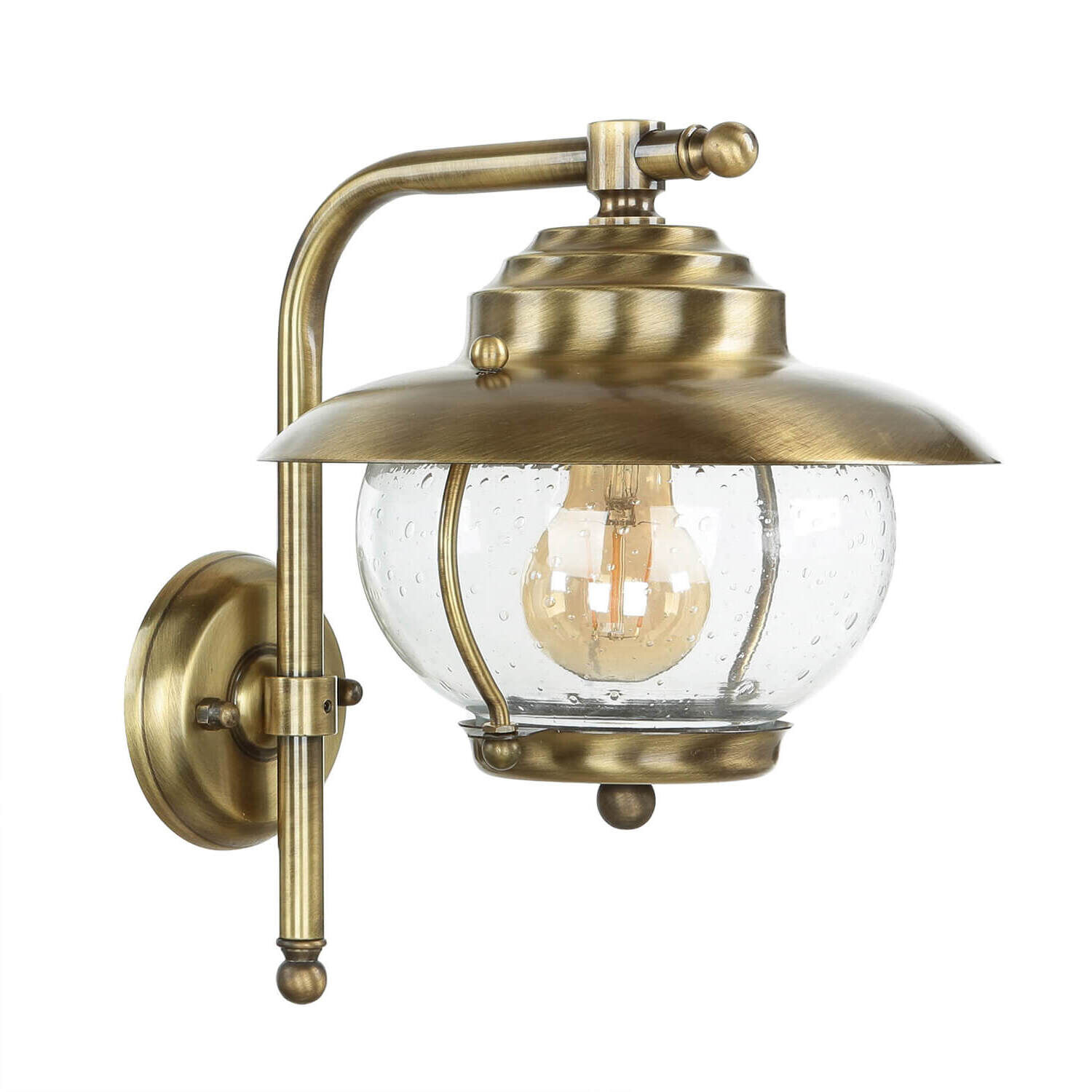 Lampe d'extérieur terrasse en laiton antique PYRGOS