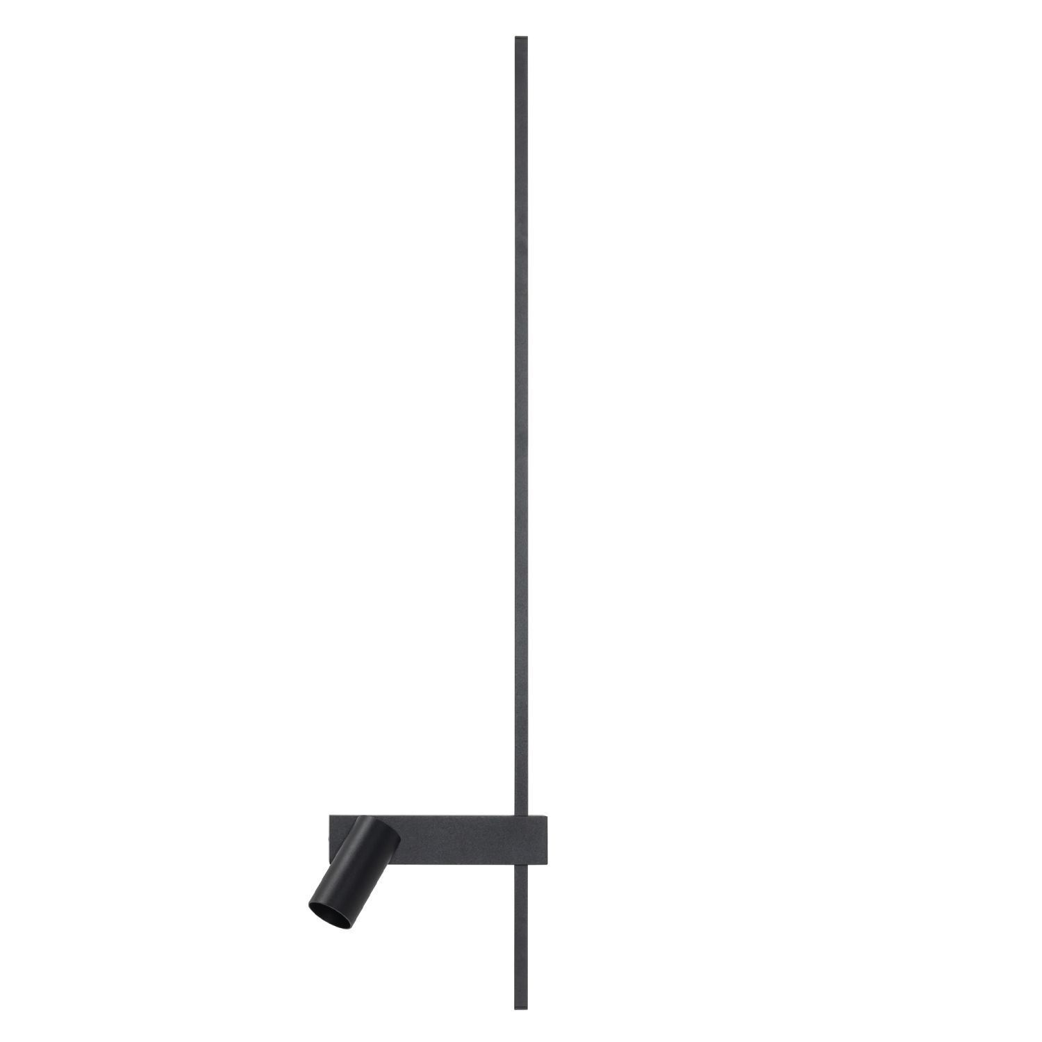 Applique LED noire aluminium GU10 H:80 cm indirecte