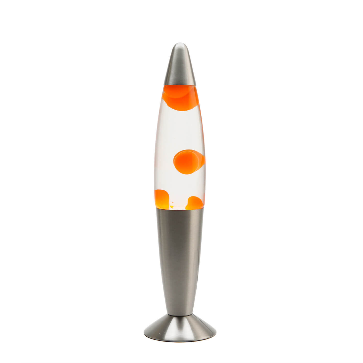 Joyeuse lampe à lave TIMMY cire Orange H:36cm