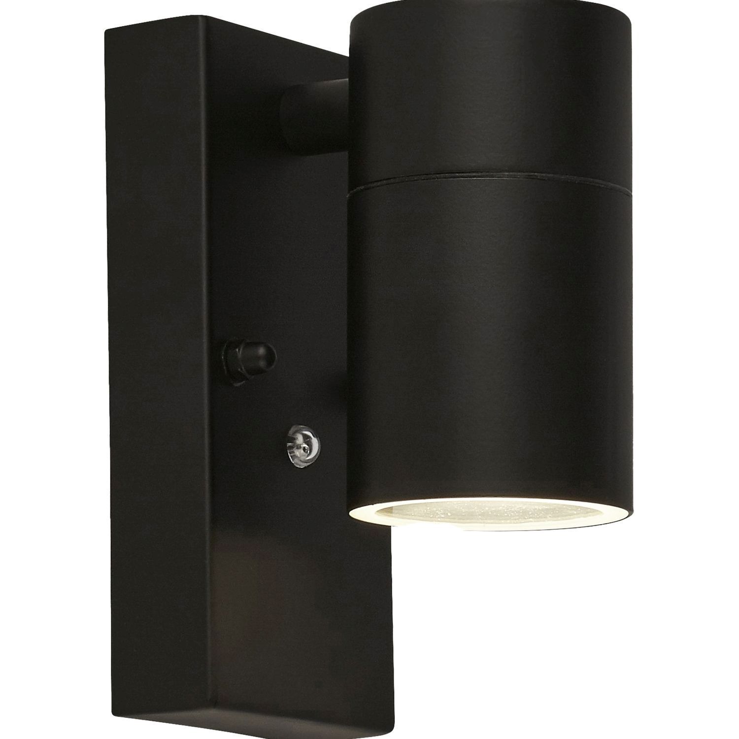Applique murale extérieure Noir IP44 Métal H:15 cm accentué