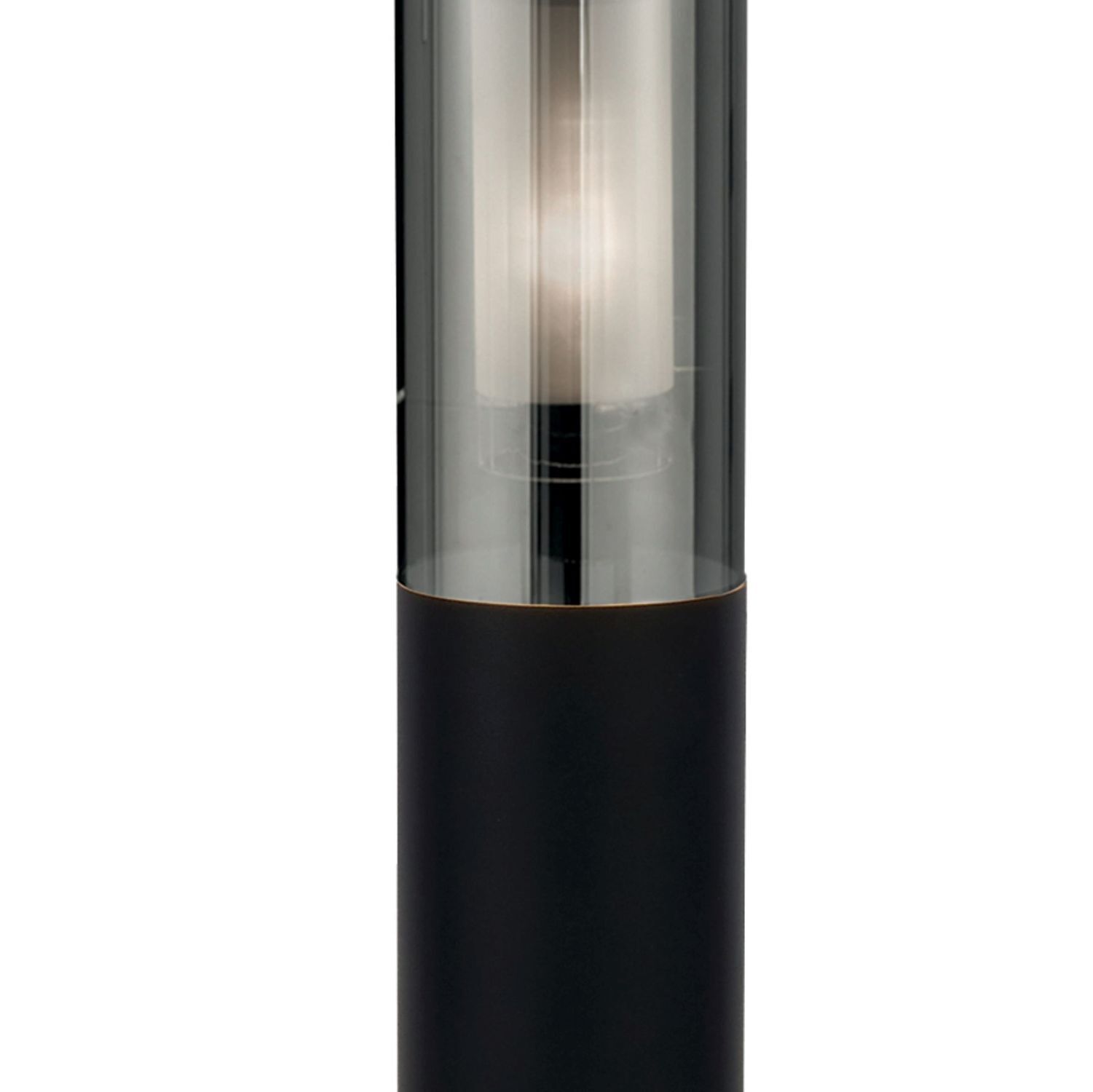 Borne d'éclairage Noir Gris Fumé IP44 E27 90 cm Acier inoxydable