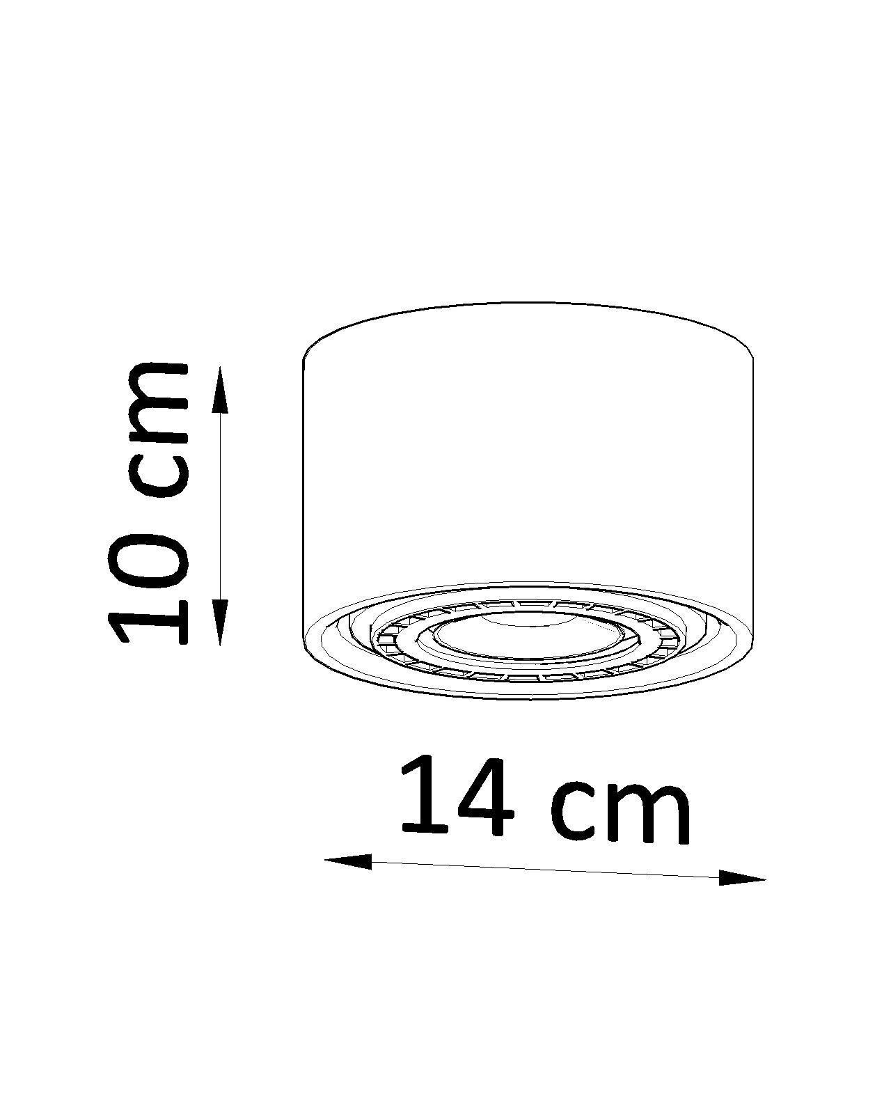 Spot de plafond en bois Ø 14 cm H : 10 cm petit GU10 DIWO