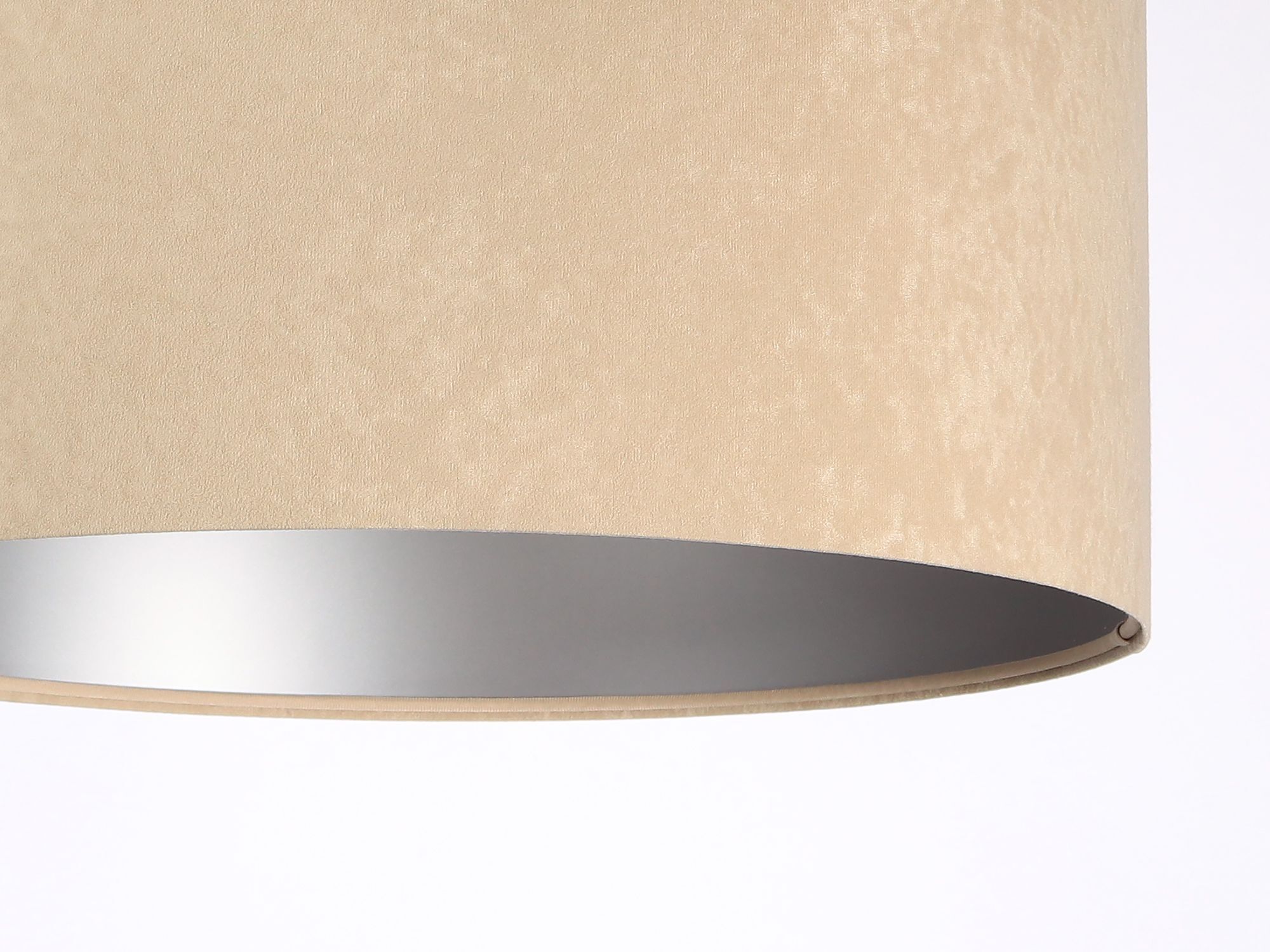 Lampe à suspendre ronde Blanc Beige Argent Rétro Salon