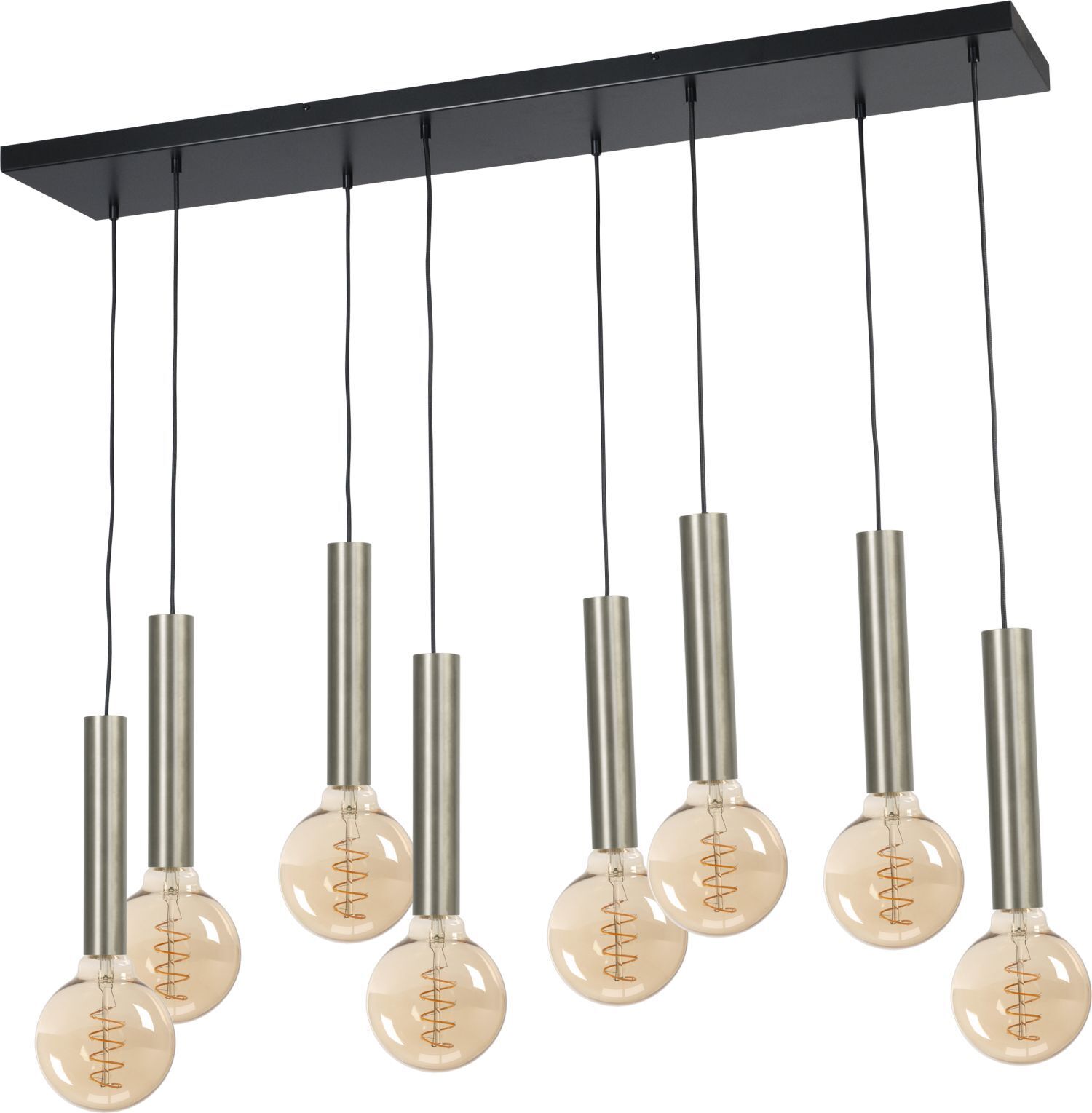 Suspension table à manger métal pour E27 noir nickel