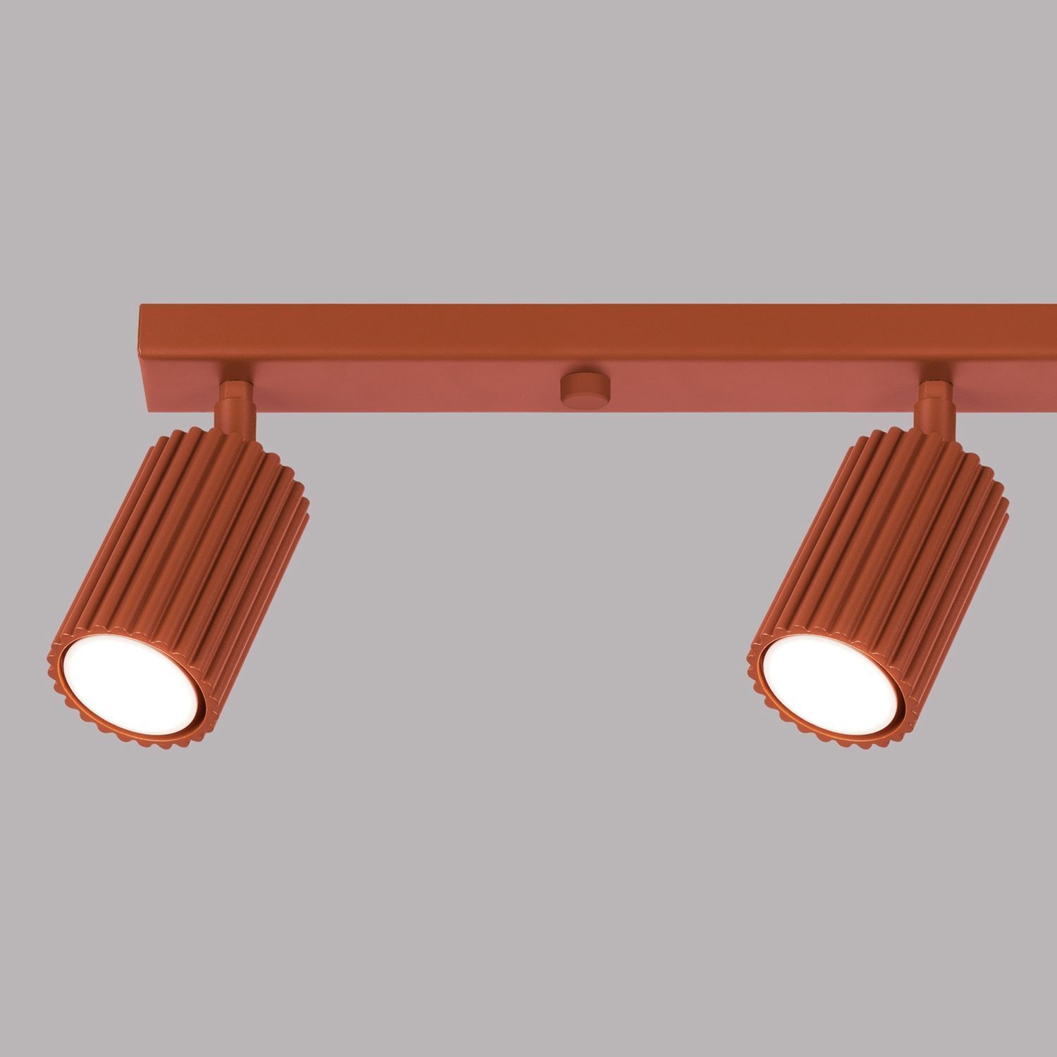 Projecteur de plafond à 4 flammes, longueur 81 cm, orientable GU10 rouge