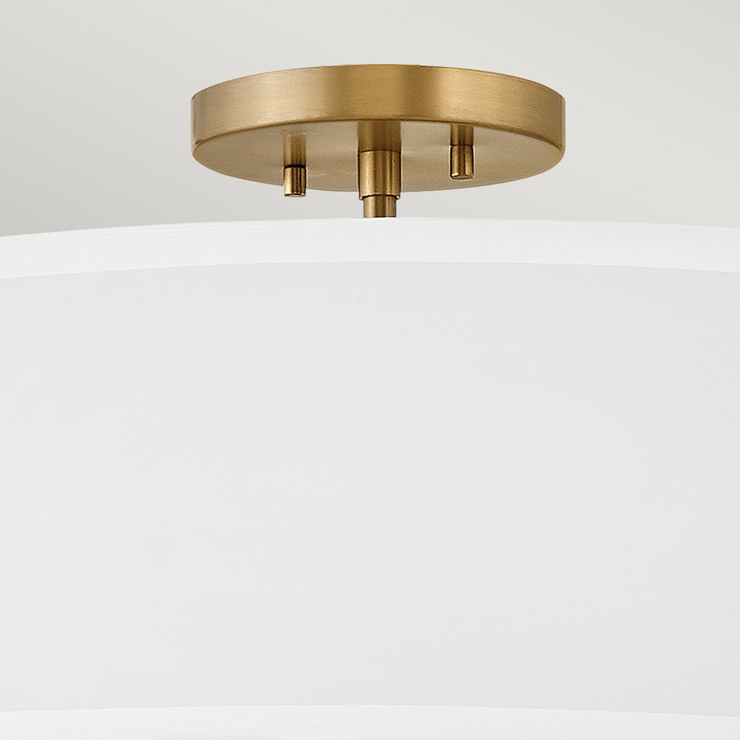 Lampe de plafonnier tissu métal D : 58,4 cm en laiton blanc 4x E14