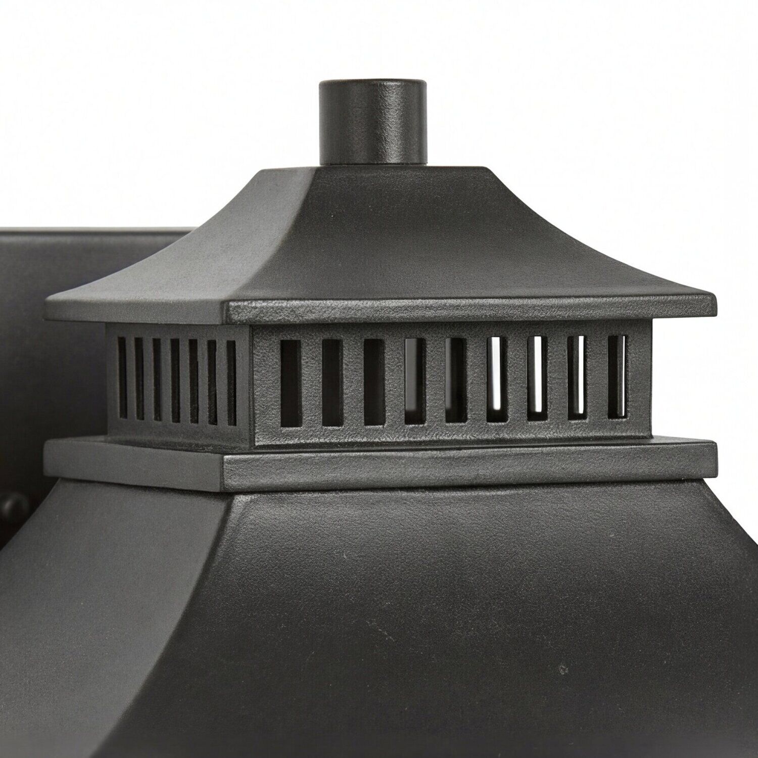 Grill, Schornstein, Leuchturm-Spitze, belüftete Kragen, schwarzes Metall