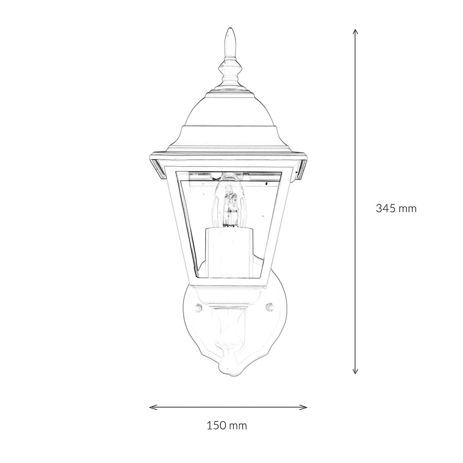 Lampe d'extérieur Rustique IP44 Noir Cuivre TIROL