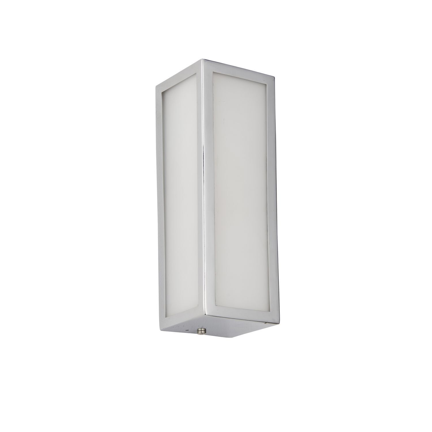 Lampe de salle de bain murale IP44 verre métal H : 21,5 cm chrome blanc G9