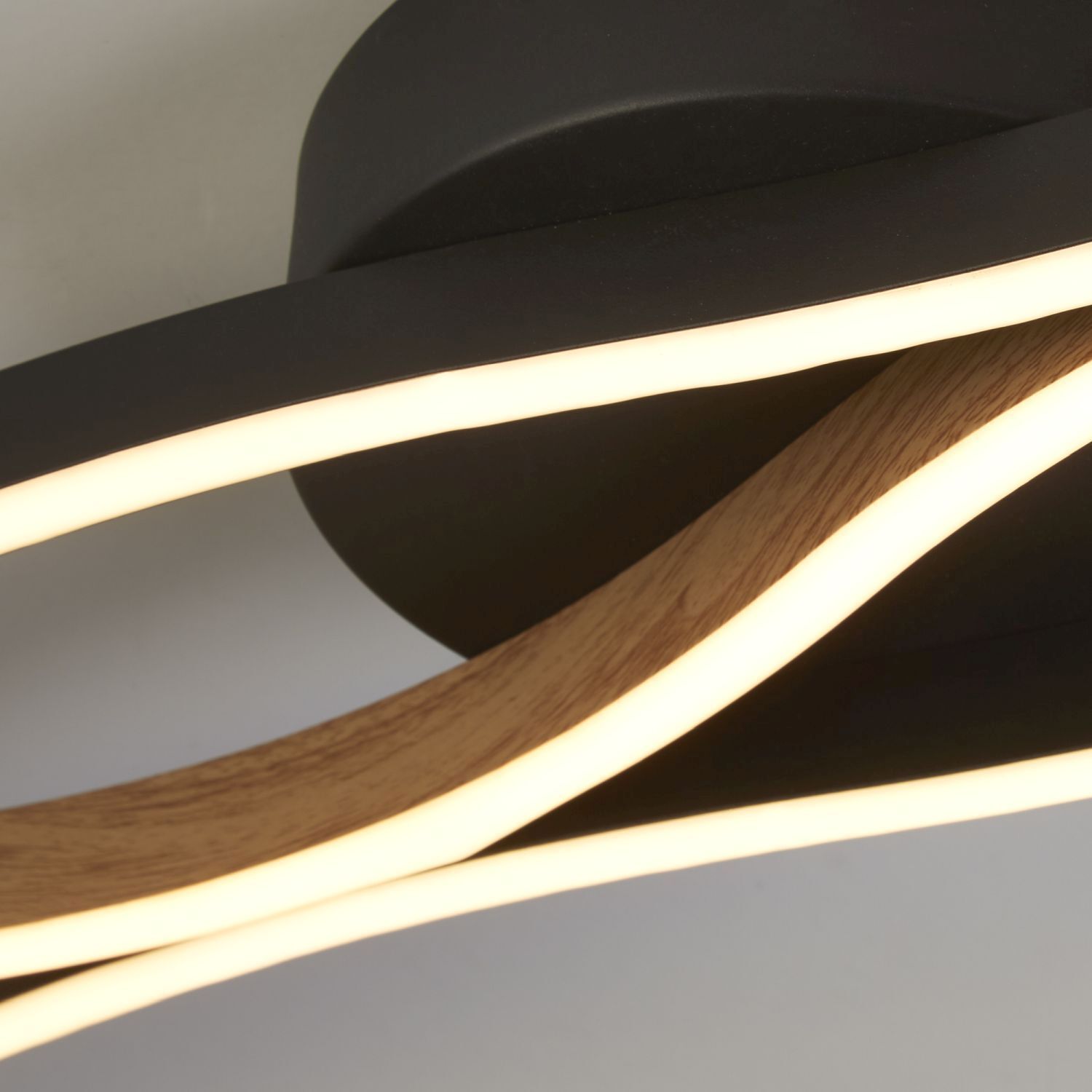 Lampe de plafonnier LED à intensité variable Noir Naturel L:108 cm 953 lm