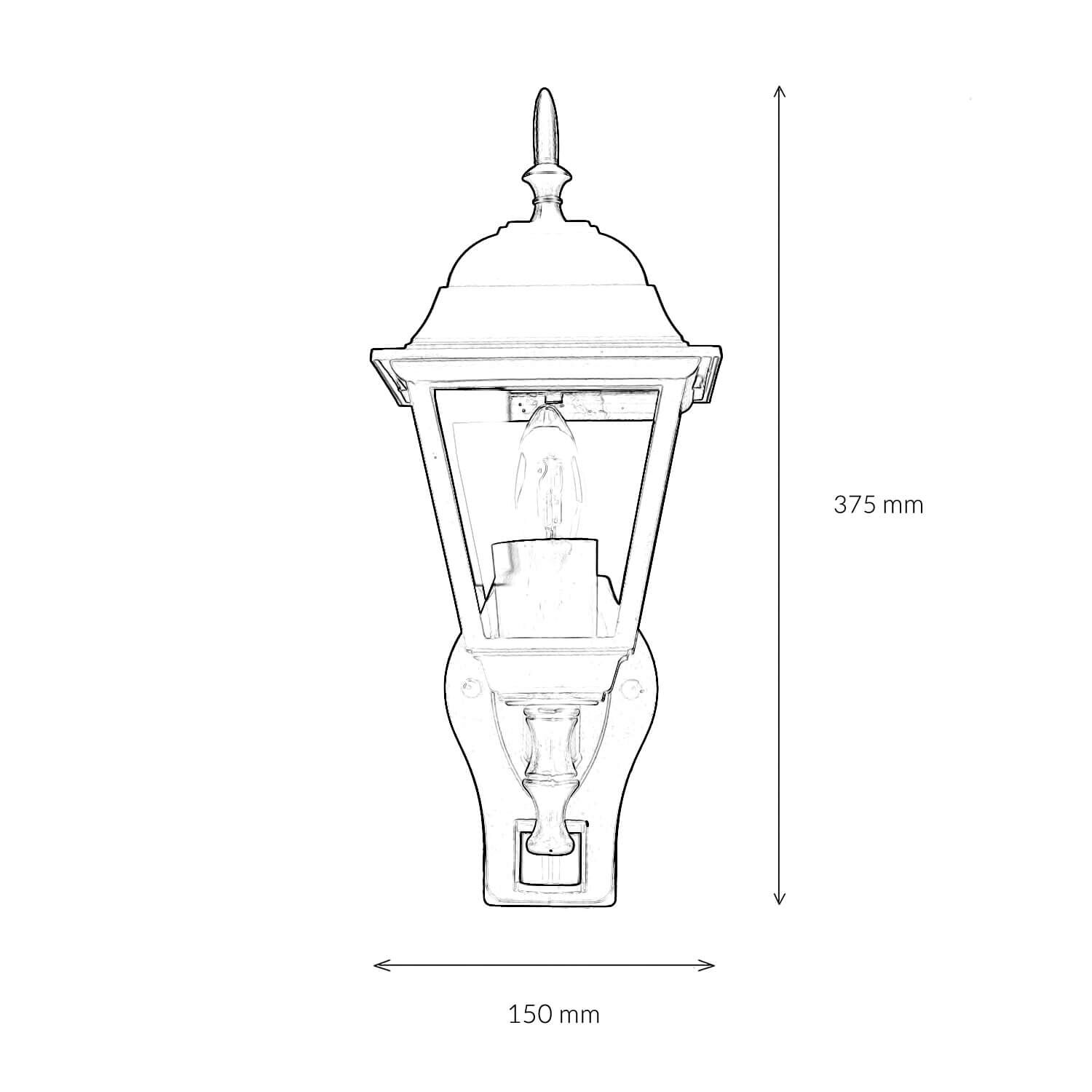 Lampe d'extérieur avec détecteur de mouvement Capteur TIROL blanc or Lampe