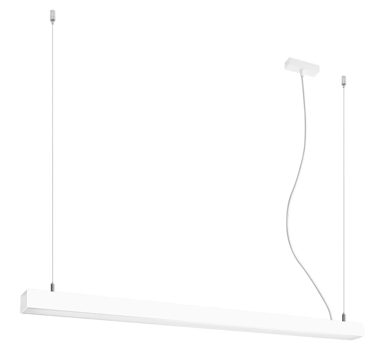 Lampe LED à suspendre métal 118 large blanc 4000 K 3640 lm lumineux