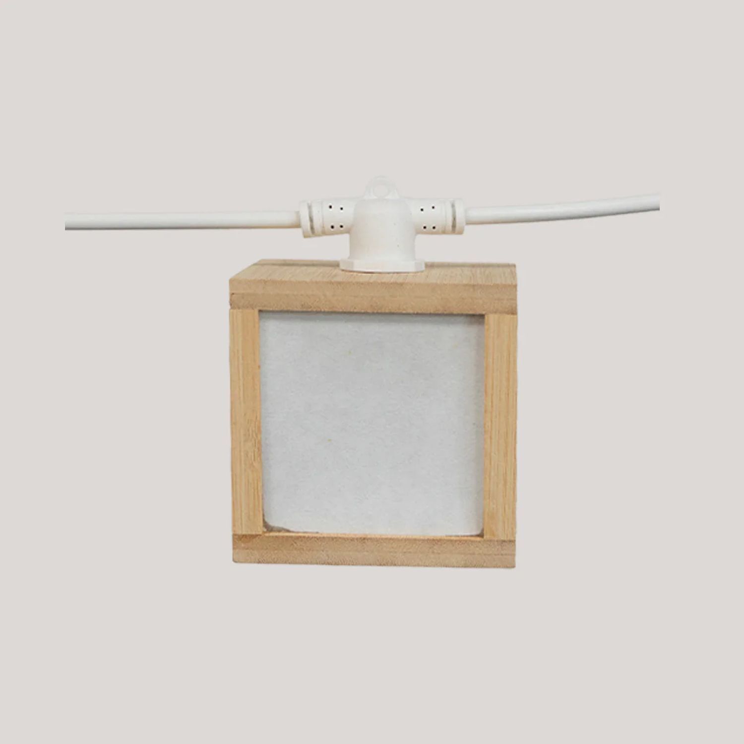 Guirlande lumineuse solaire à LED IP44 bambou 1800 K 5 m de long TAIYO