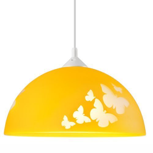 Suspension Lampe d'éclairage jaune Fille ronde