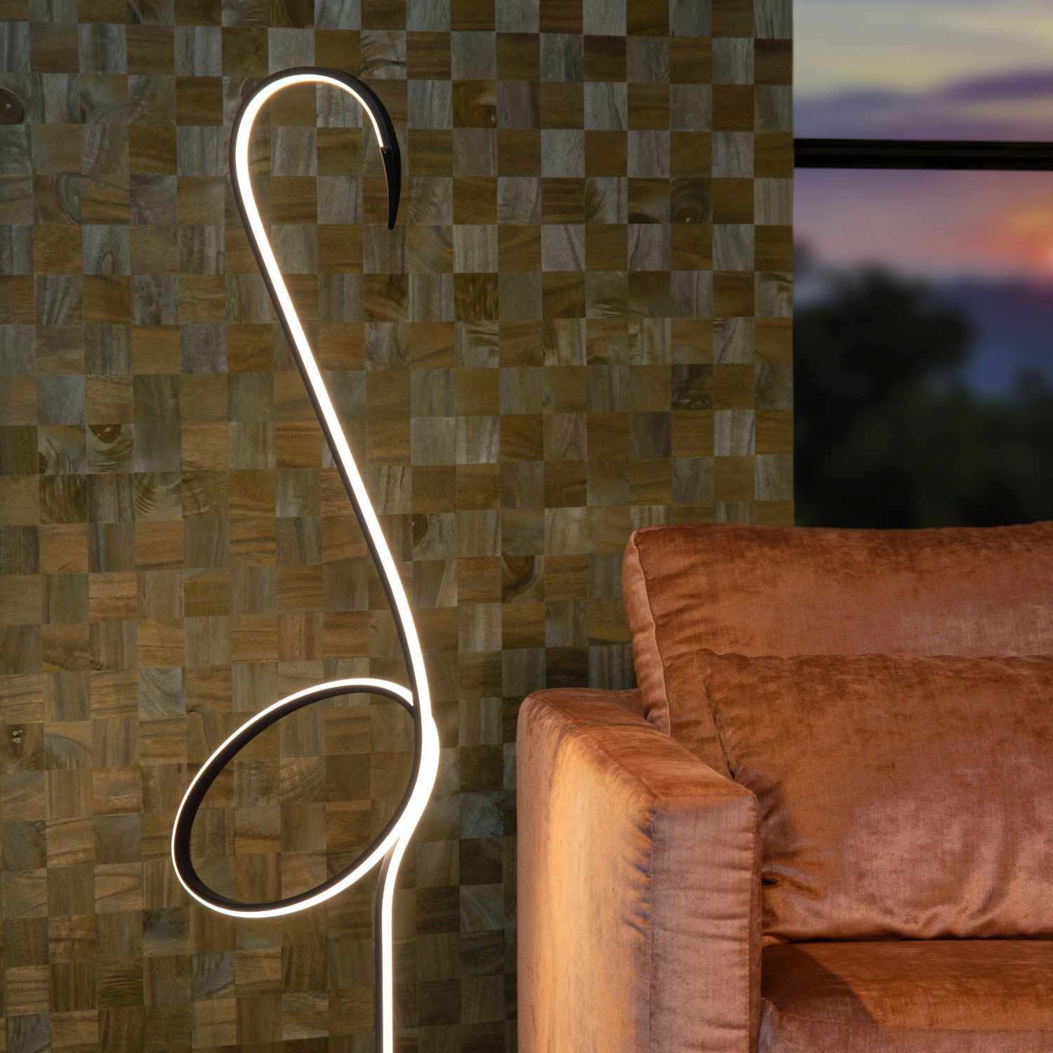 Licht, Stehlampe, LED, Rundes Emblem, Wohnzimmer