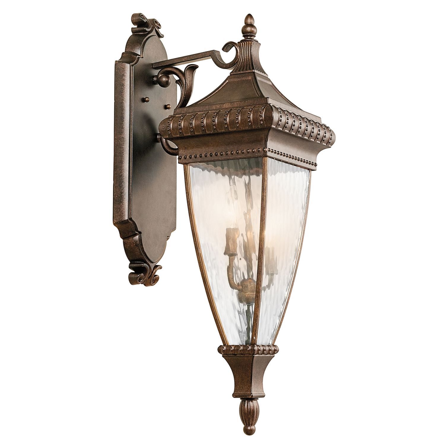 Grande lampe murale extérieure H:79cm Vintage en bronze