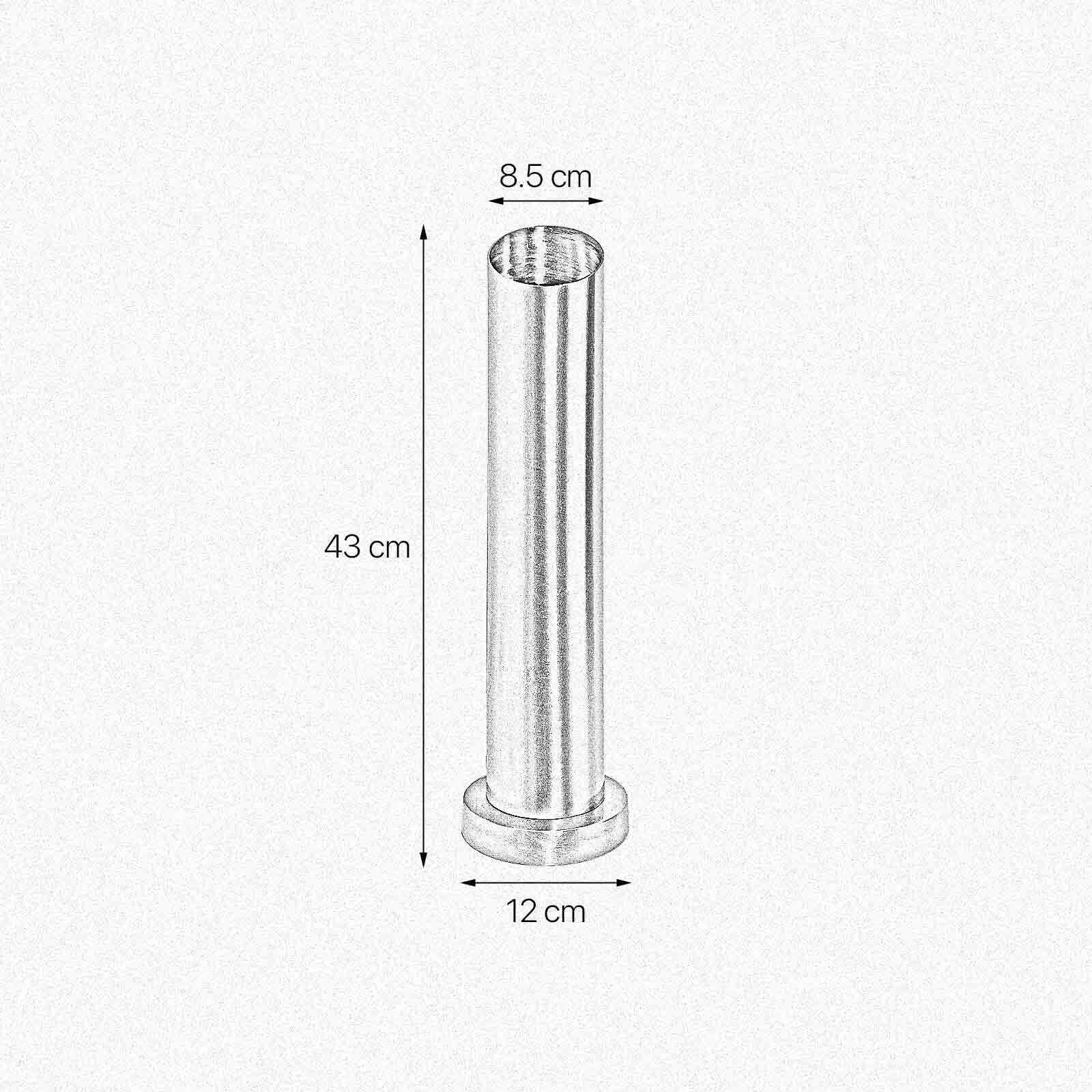Lampe de table laiton H : 43 cm Ø 8,5 cm étroit massif E27 Zylinder