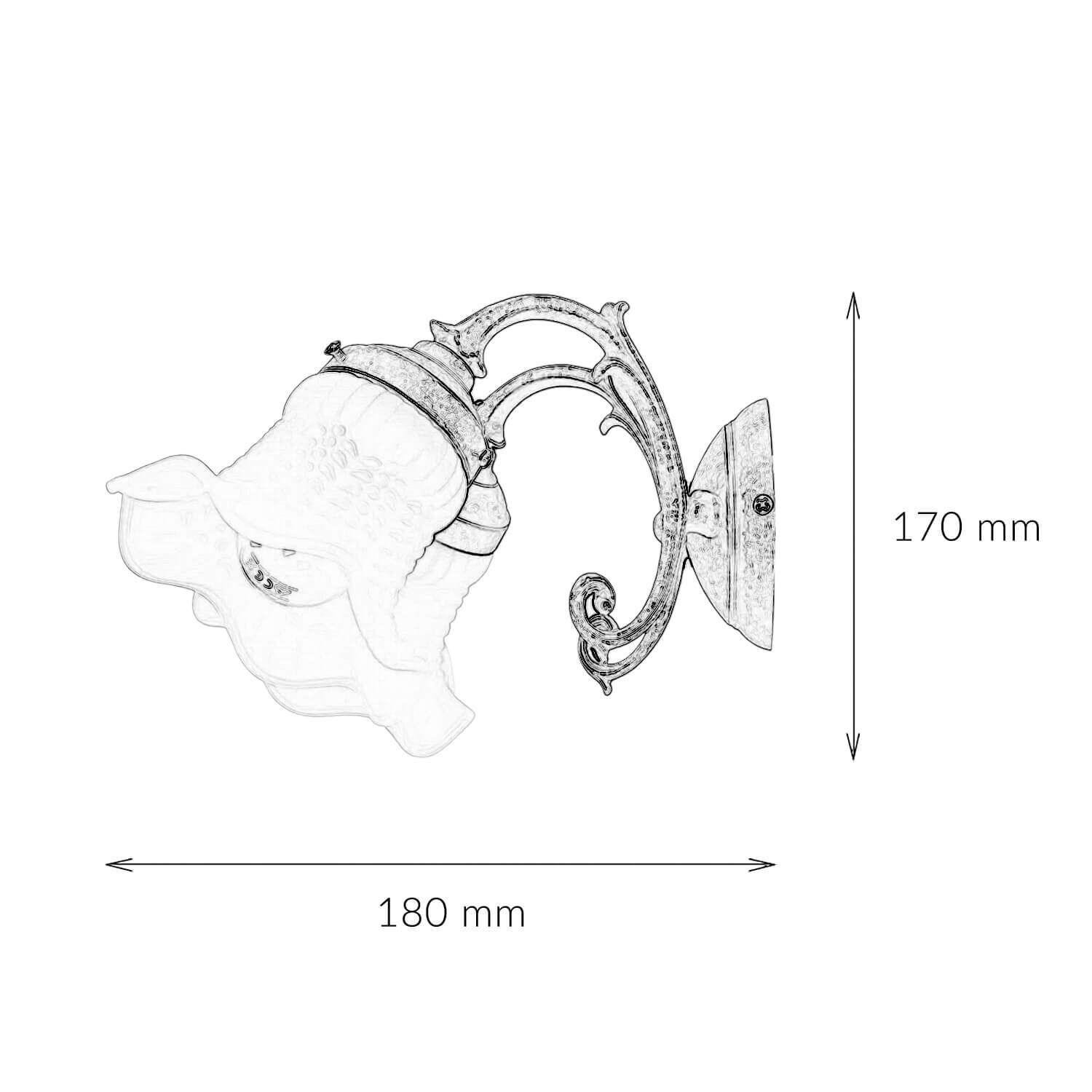 Wandleuchte Weiß Glasschirm Echt-Messing Ricciolo Wandleuchte Weiß Glasschirm Echt-Messing Ricciolo