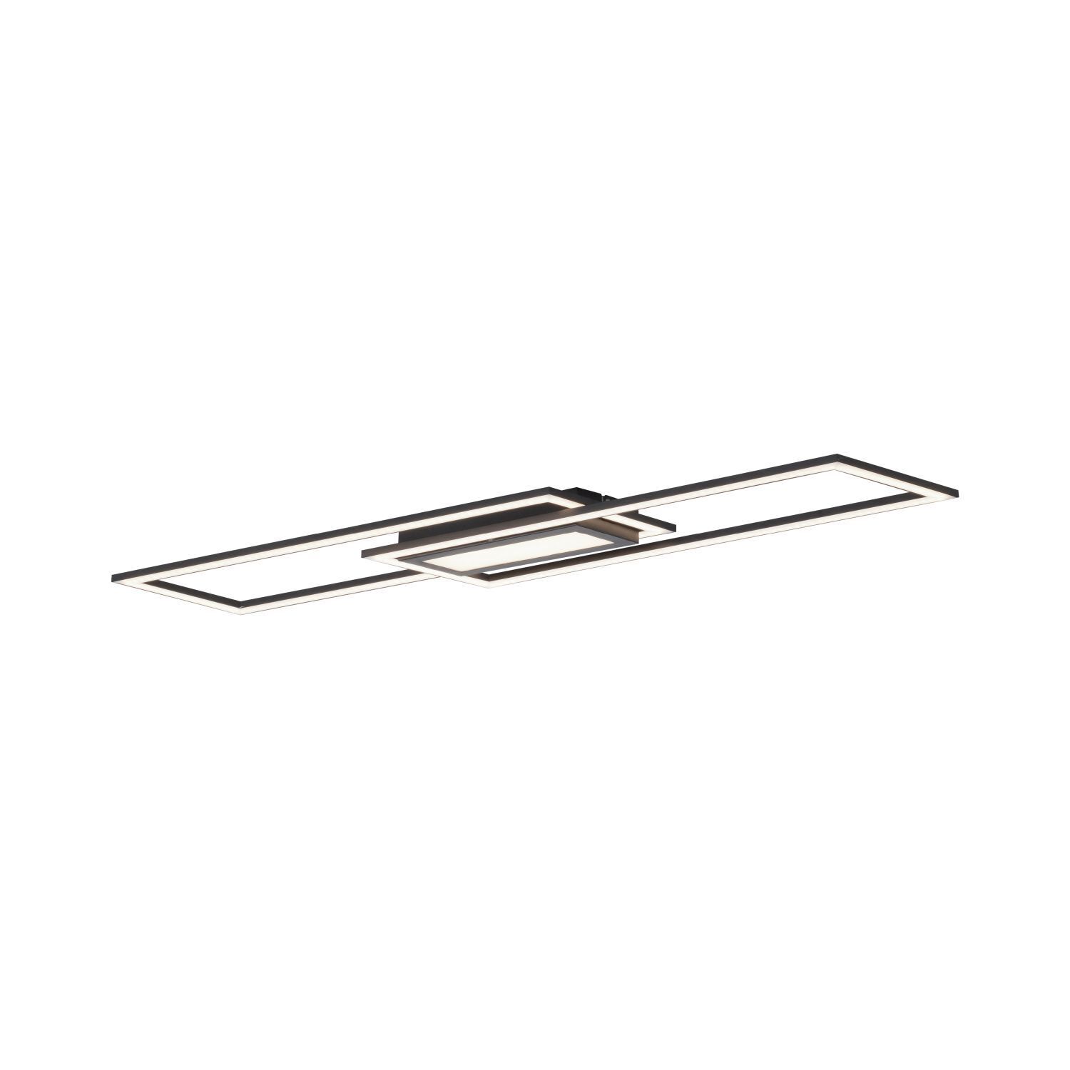 Lampe de plafonnier LED à intensité variable Métal noir 100 cm 5600 lm