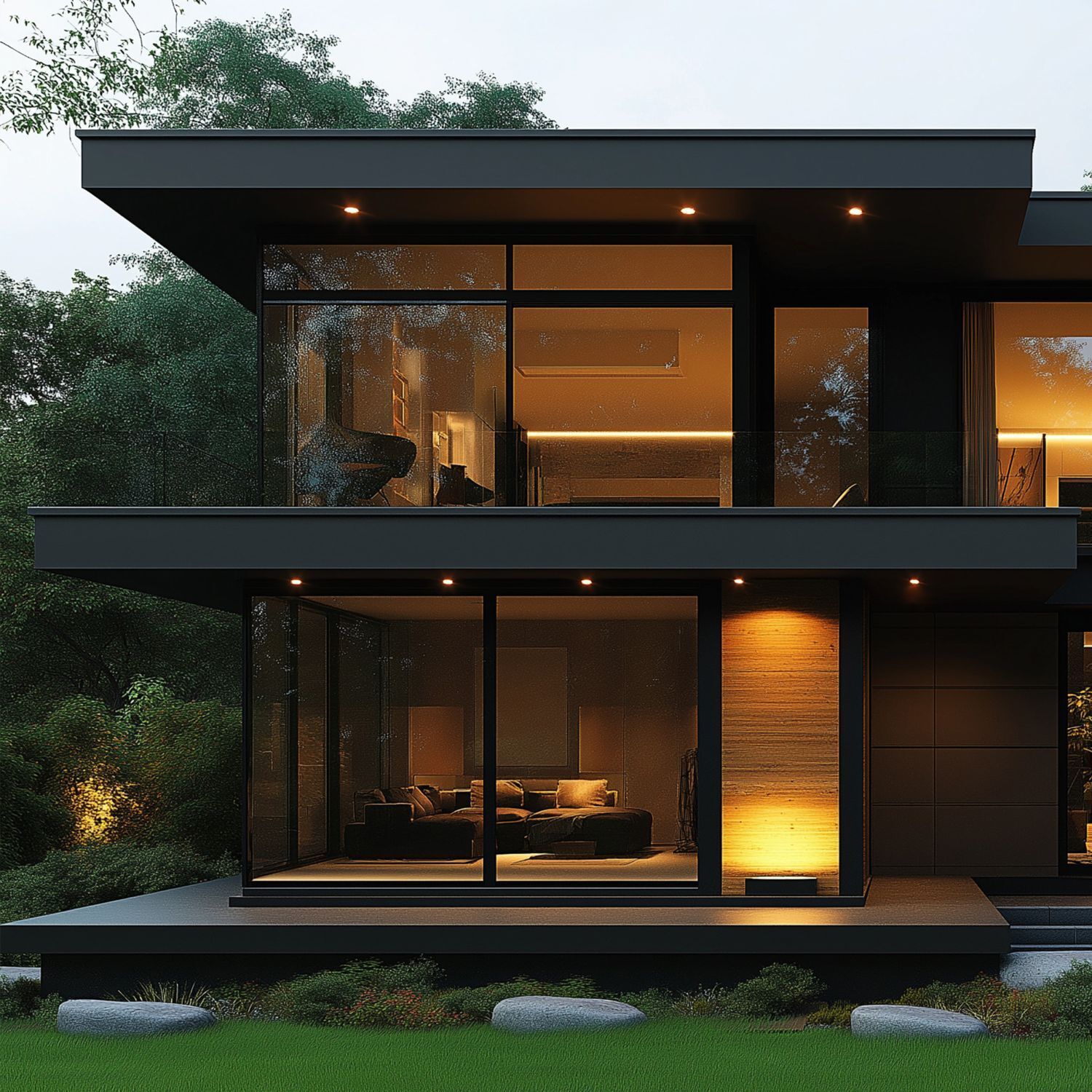 a30860aeb4b84ece8ad3e0b9cb8f8684 haus, moderne architektur, glasfassade, wohnhaus, lichtkonzept