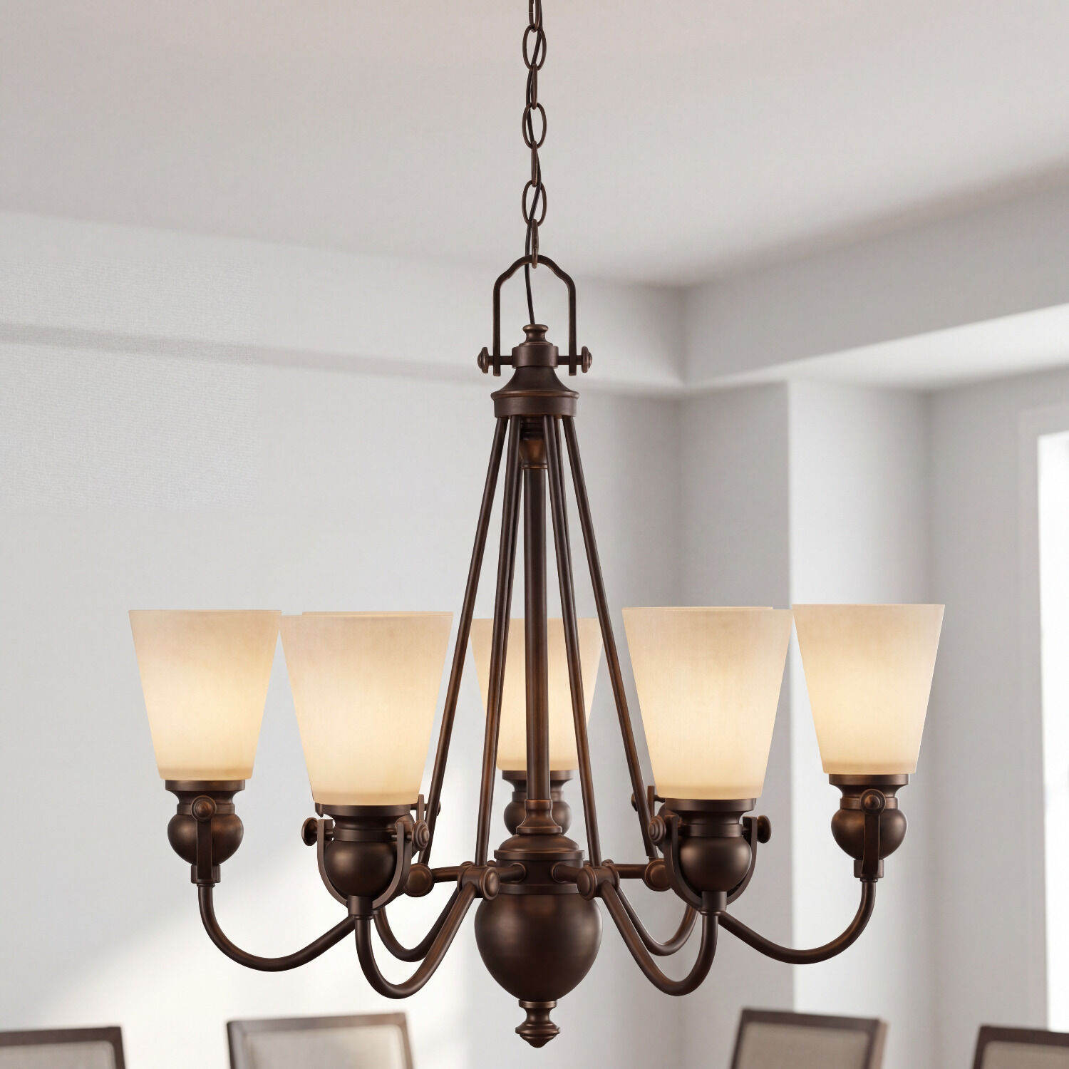 haengeleuchte-pendelleuchte-haengelampe-anabell-7-6-flammig-bronze-antik-beige-vintage-industrie-811-1 Kronleuchter, Bronze Finish, Fünf-Licht, Pendelleuchte, Metall