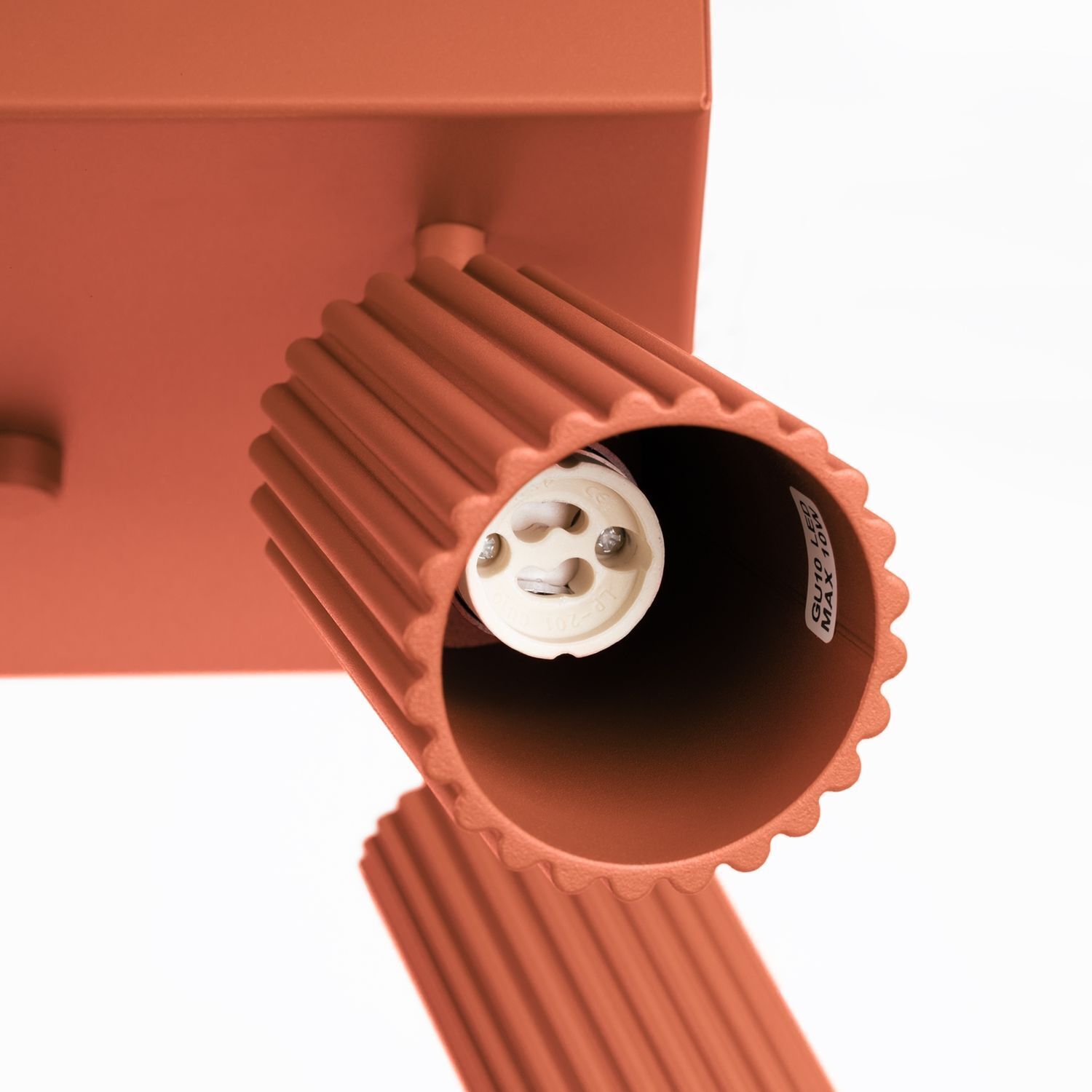 Projecteur de plafond GU10 4 flammes L : 25 cm petit carré rouge