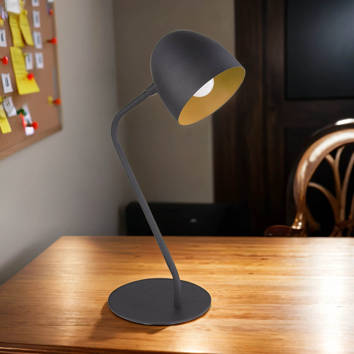 Lampe de table SARE Noir Or H:47cm Lampe de bureau