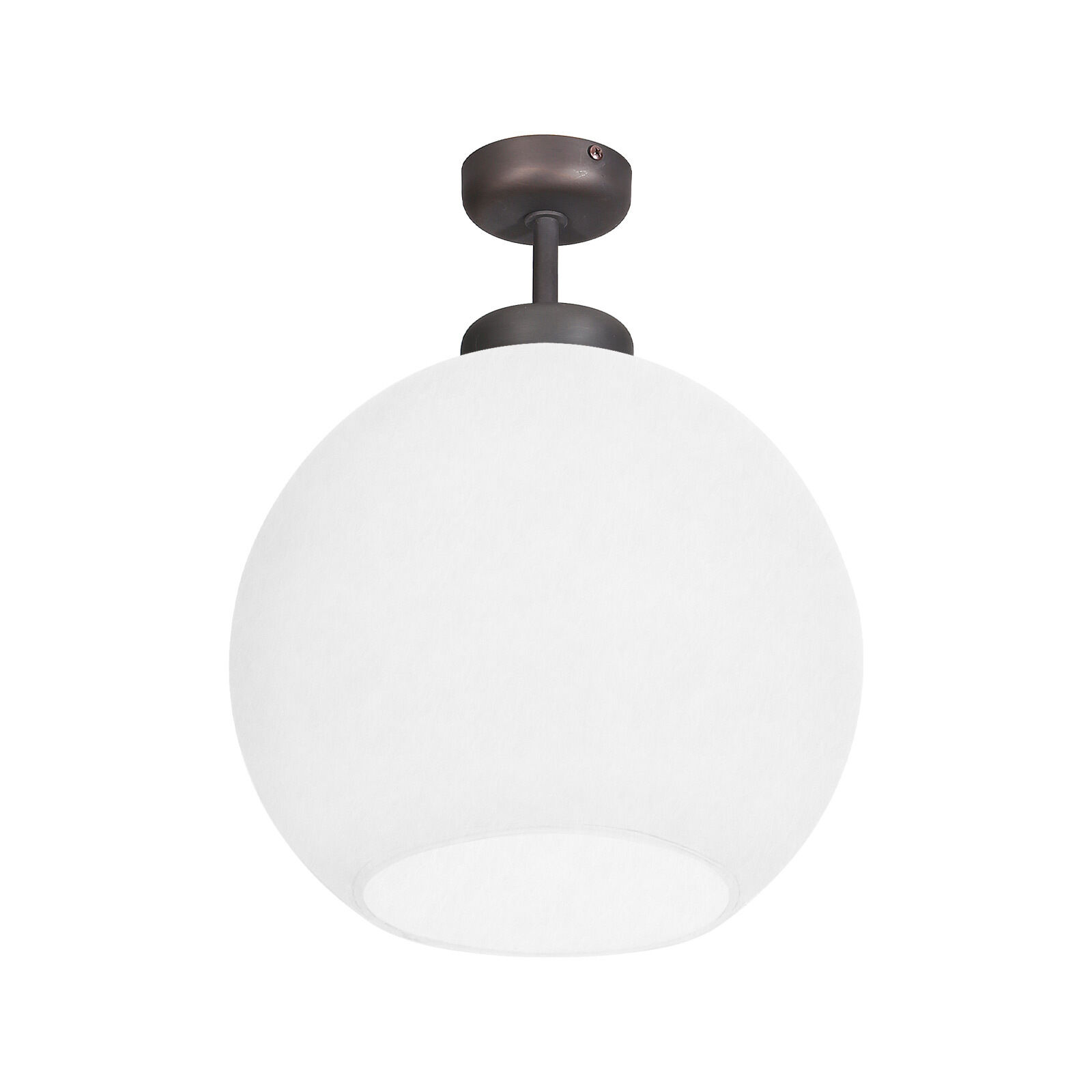 Lampe de plafond boule Ø 24 cm laiton verre E27 en bronze blanc