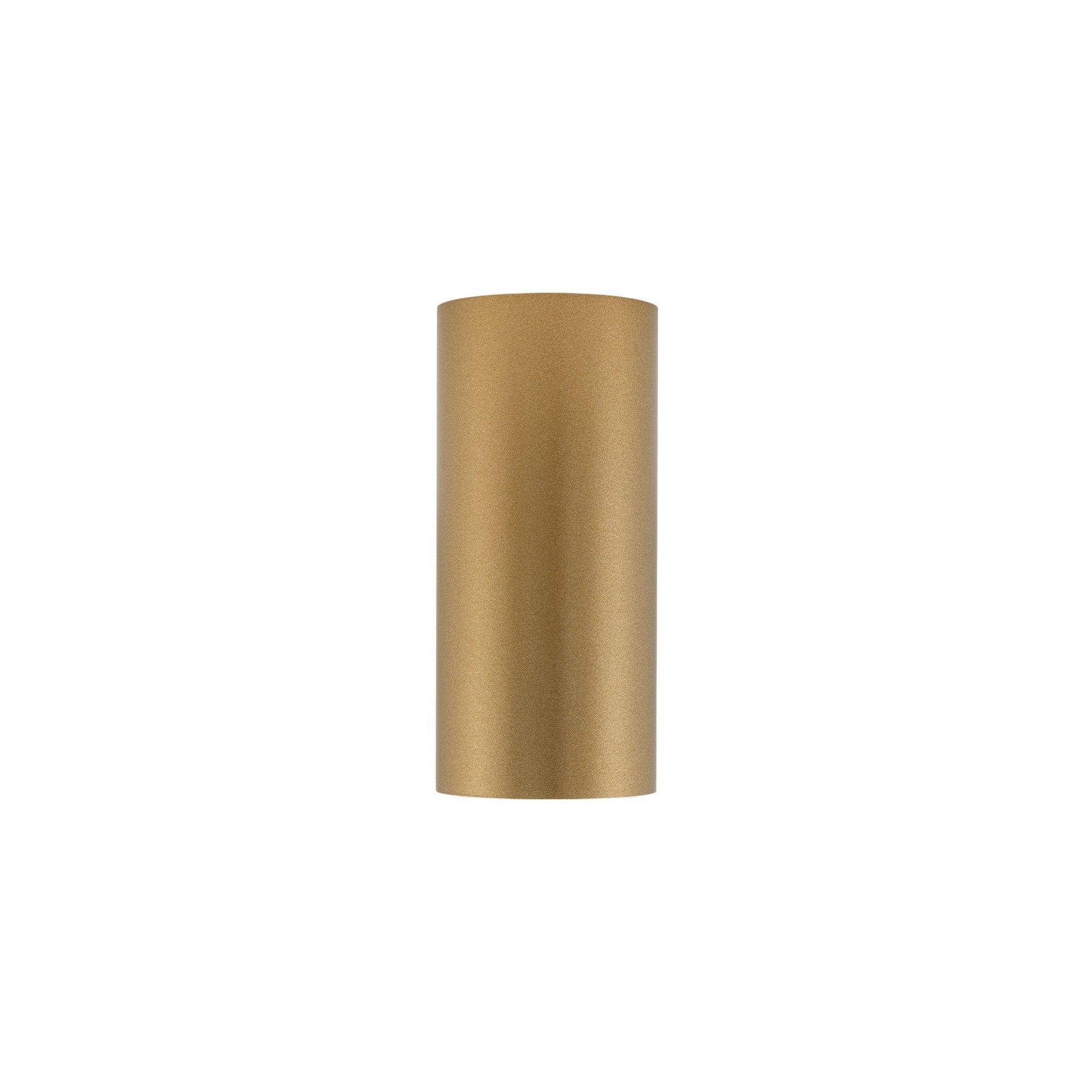 Eleganter Aufbauspot Stahl in Gold GU10 Ø5,5 cm rund cylinder, gold, metallisch, vase, dekoration