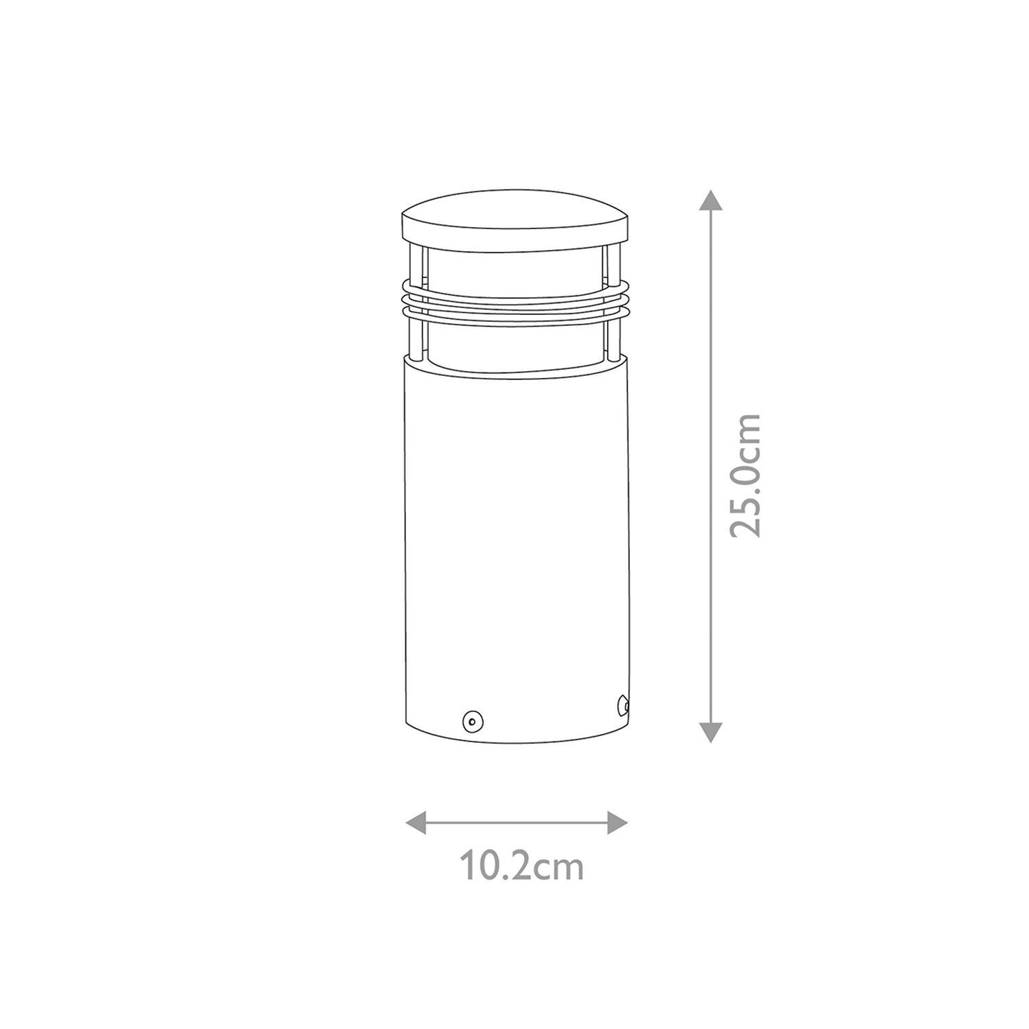 Borne d'éclairage en laiton véritable petite 25 cm de haut IP55 Maritim